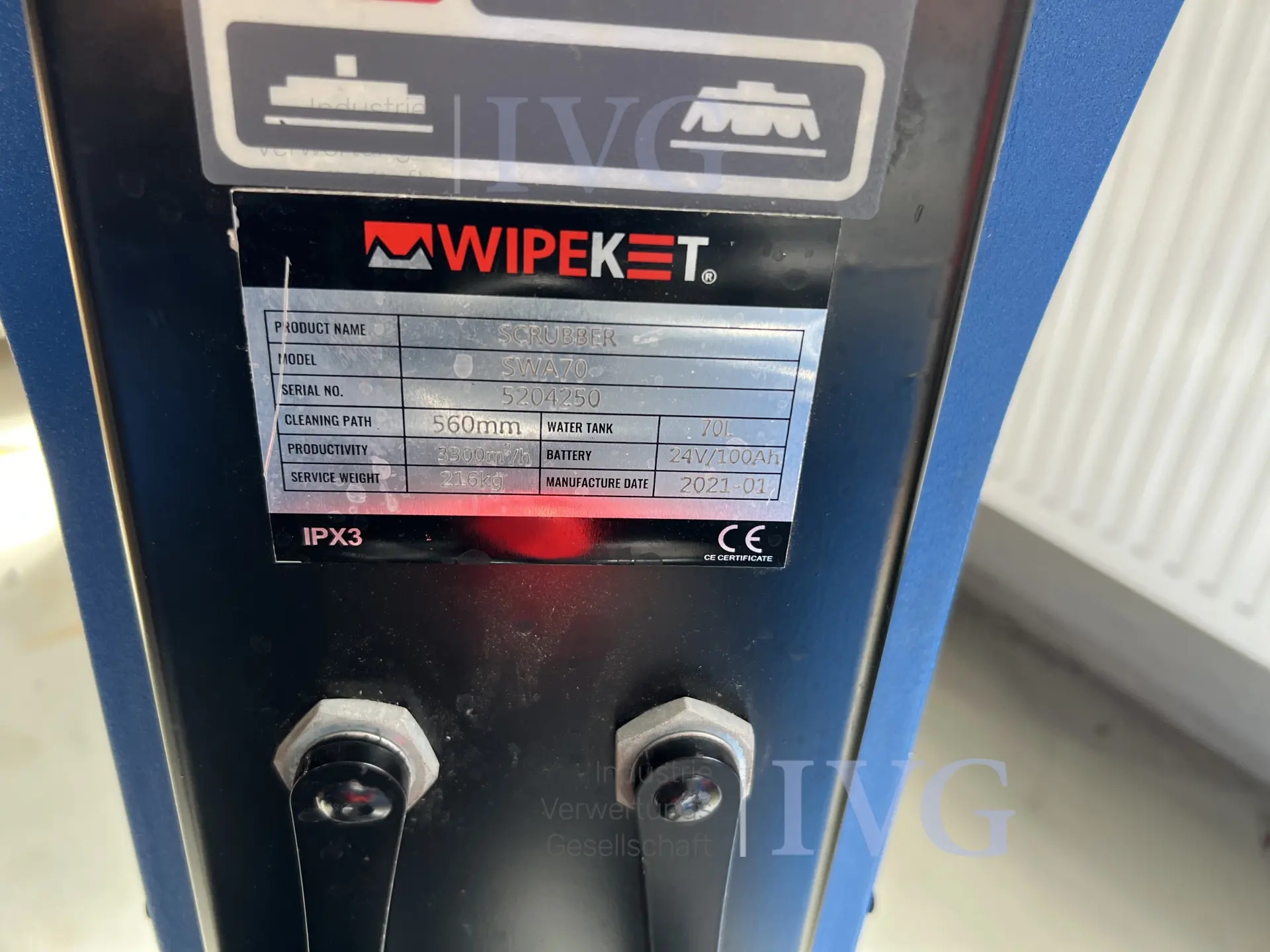 Bodenreinigungsmaschine WIPEKET SWA70 – foto 3 – kavel bij IVG, München