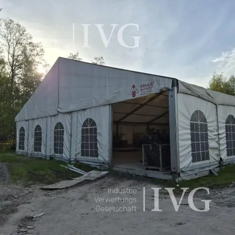 Industriezelt- / Festhalle BELAU Leichtbauhalle-/ Festhalle mit PVC-Plane und Aluminium-/Stahlrahmen