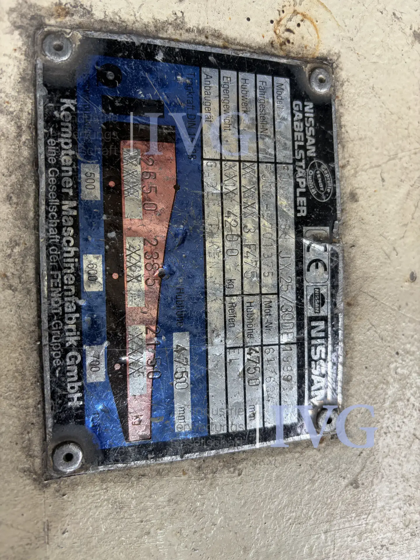 Diesel-Gabelstapler NISSAN JX.25/30DE – foto 8 – kavel bij IVG, Olfen