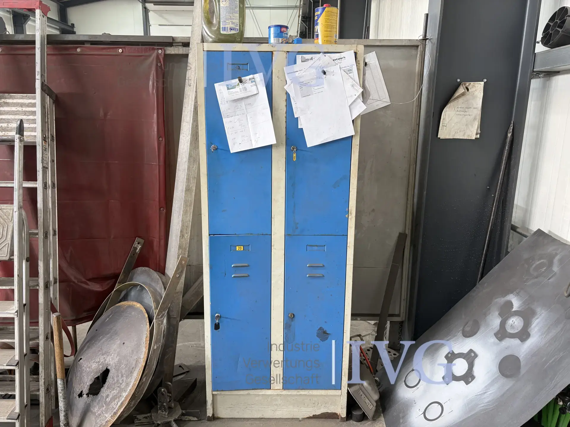 Stalen kluisje (blauw) – foto 2 – kavel bij IVG, Olfen