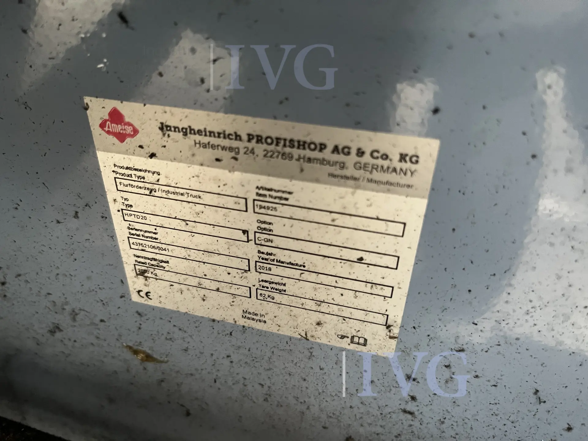 Gabelhubwagen – foto 3 – kavel bij IVG, Emsdetten
