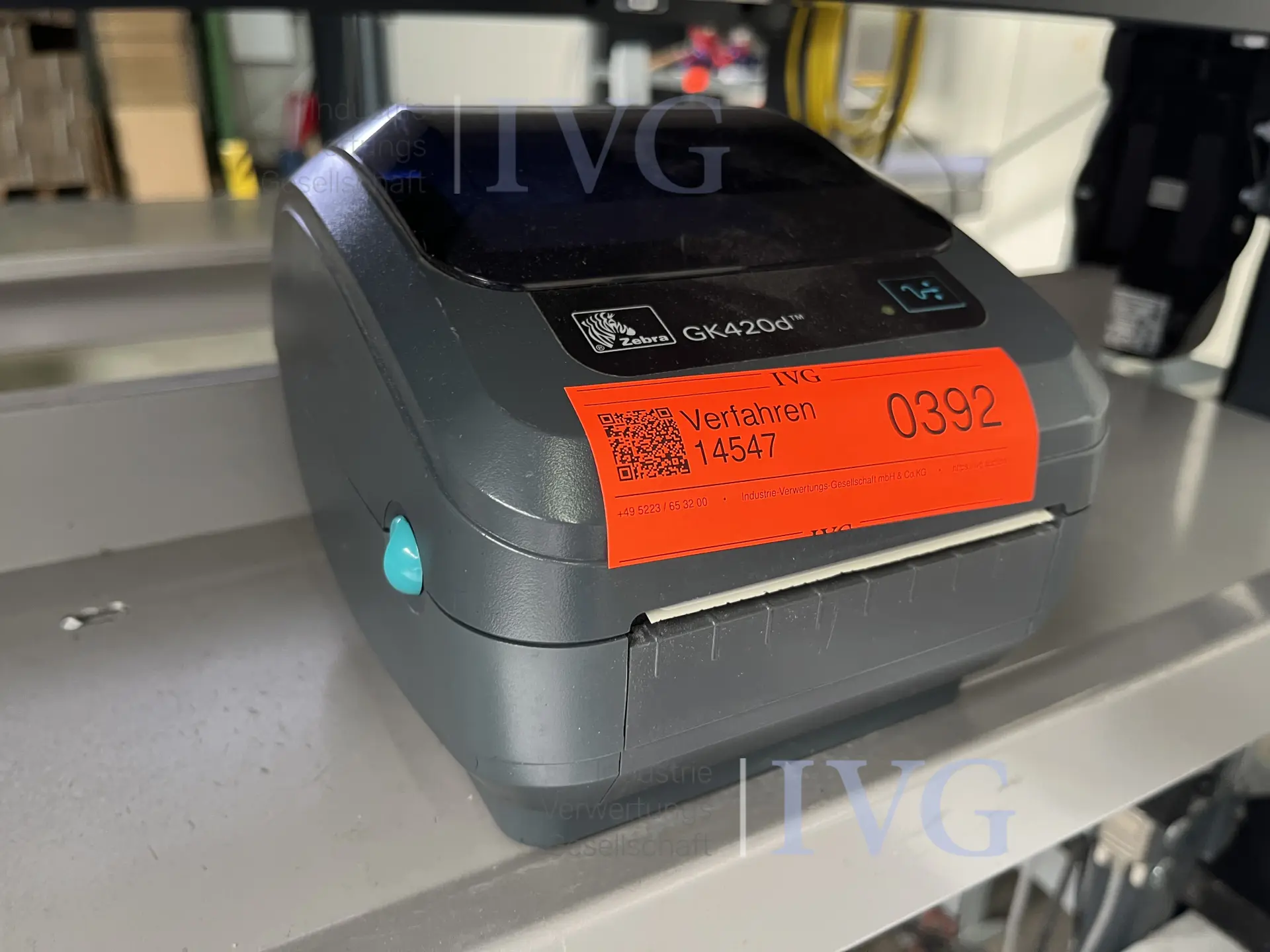 Etikettenprinter ZEBRA GK420D – kavel bij IVG, Emsdetten