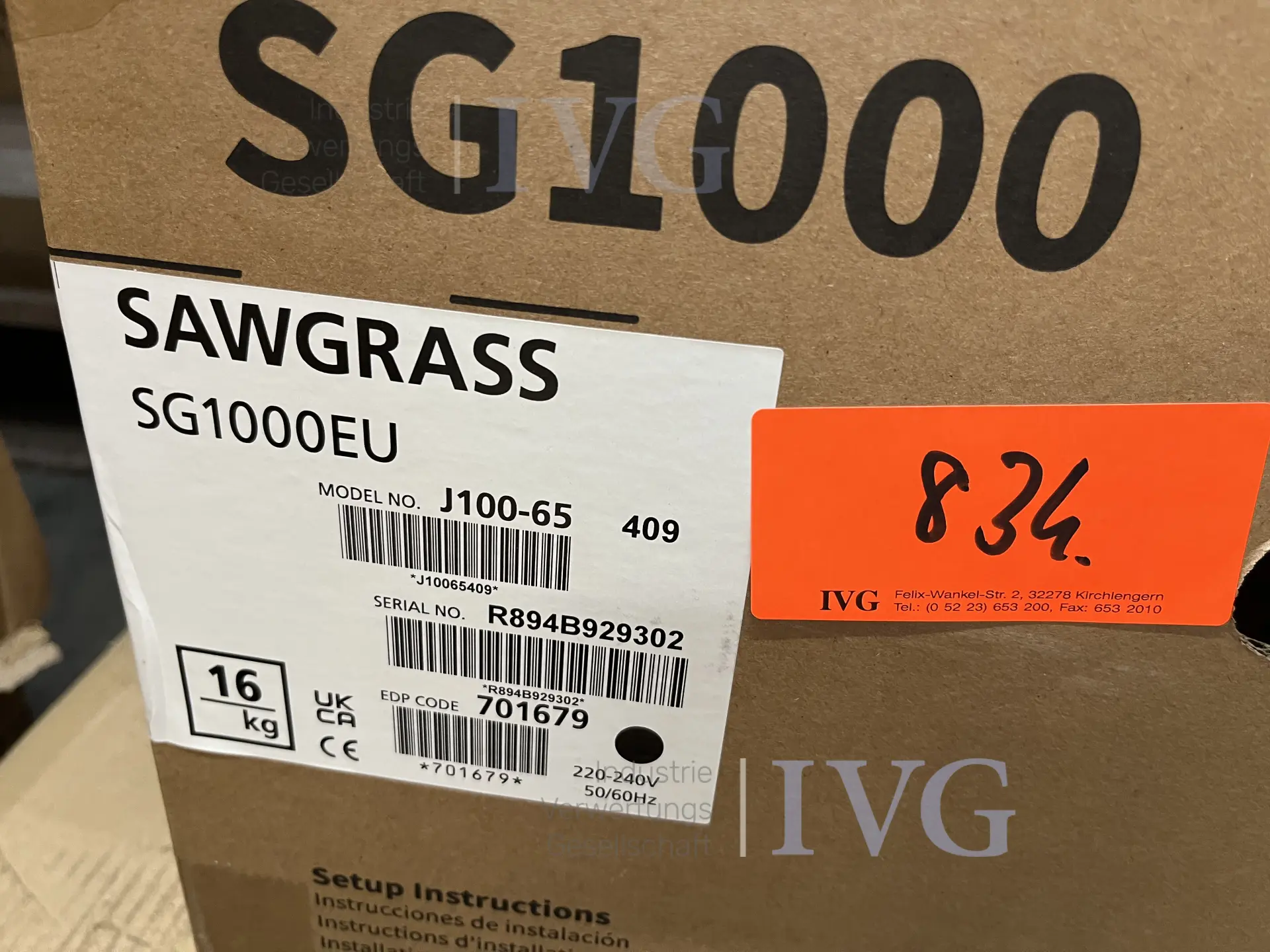 Drucker SAWGRASS SG 1000 – foto 2 – kavel bij IVG, Emsdetten