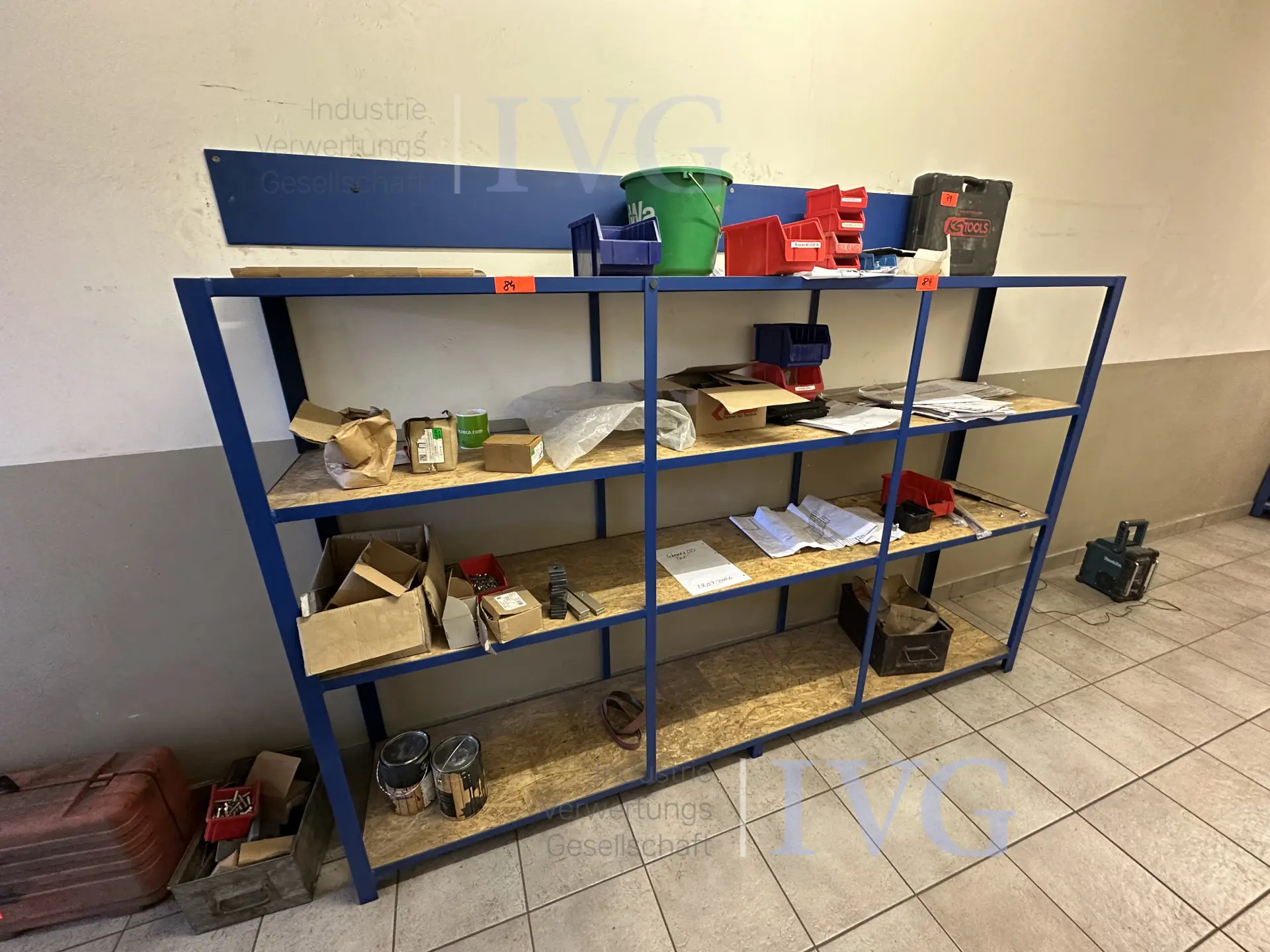 3 lfdm. Stahl-Lagerregal – foto 2 – kavel bij IVG, Bautzen