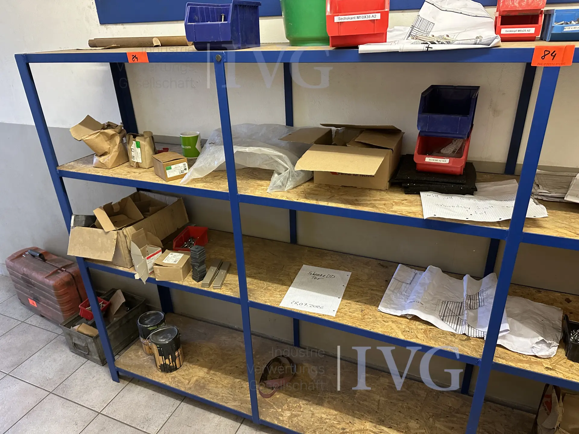 3 lfdm. Stahl-Lagerregal – foto 7 – kavel bij IVG, Bautzen