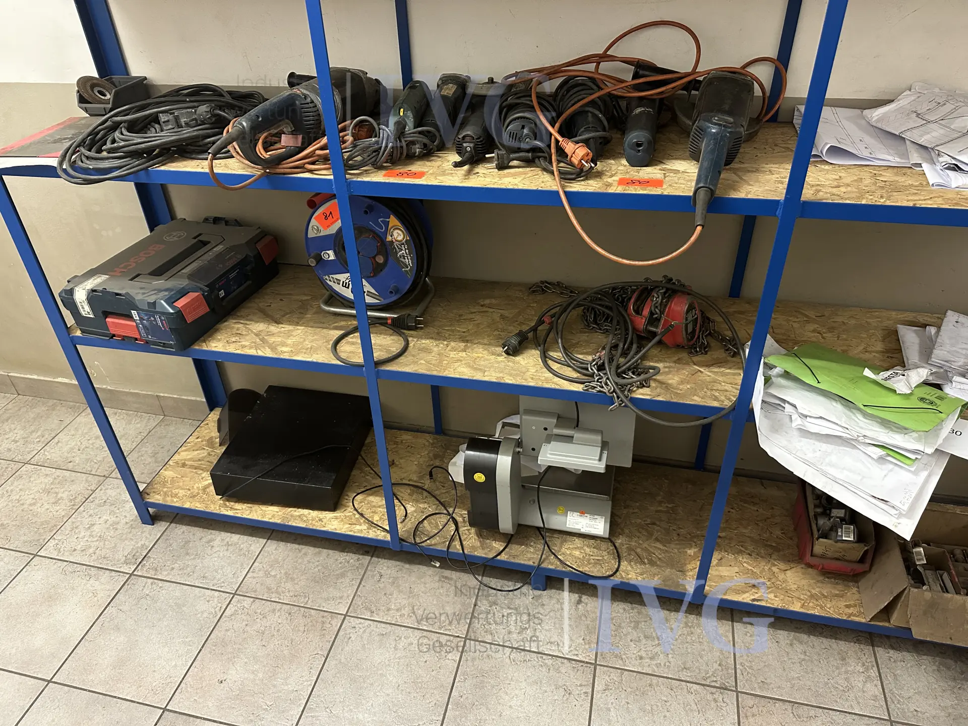 3 lfdm. Stahl-Lagerregal – foto 5 – kavel bij IVG, Bautzen
