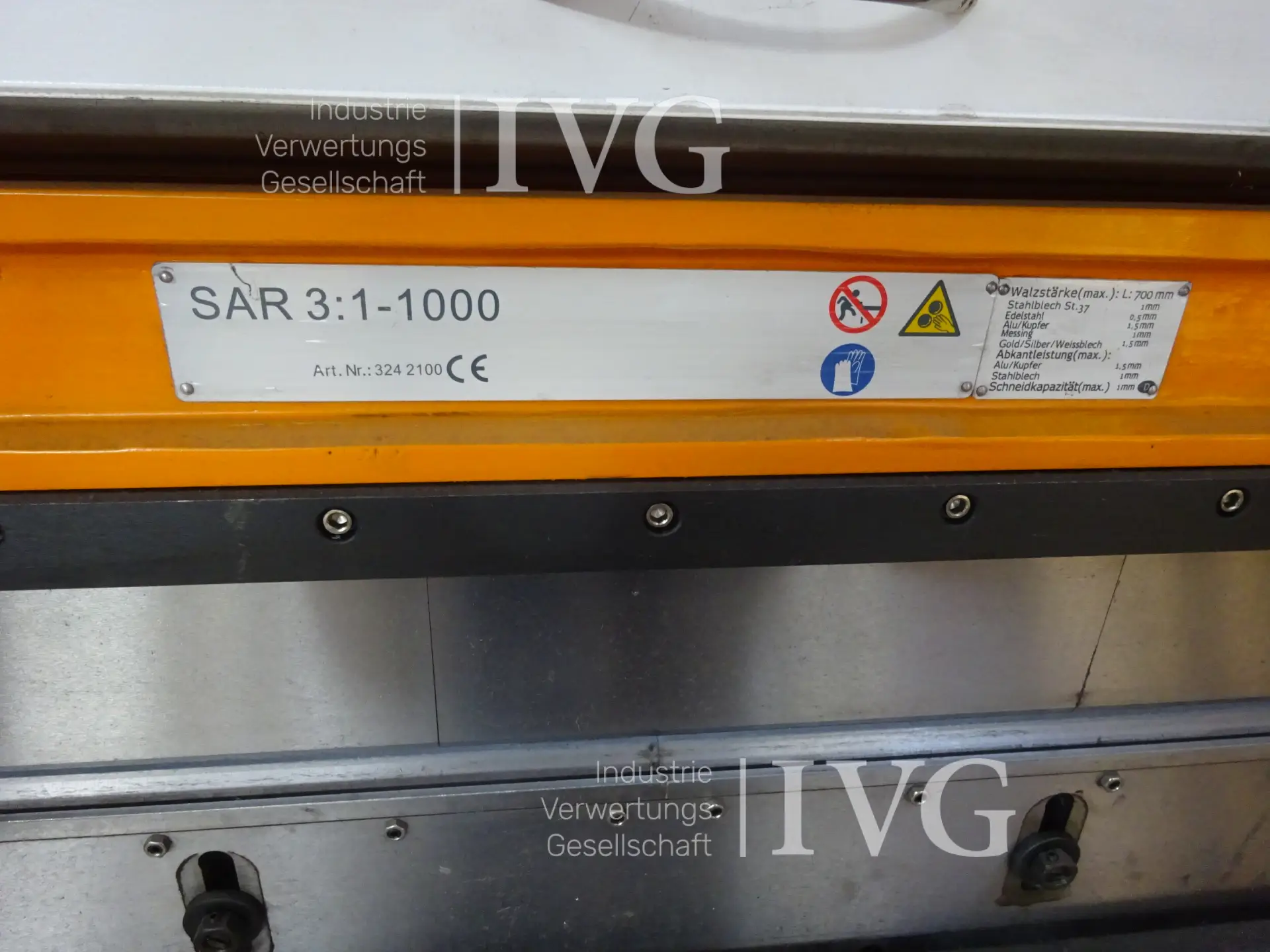 Blechbiegemaschine / manuelle Kantbank QUANTUM SAR3:1-1000 | IVG