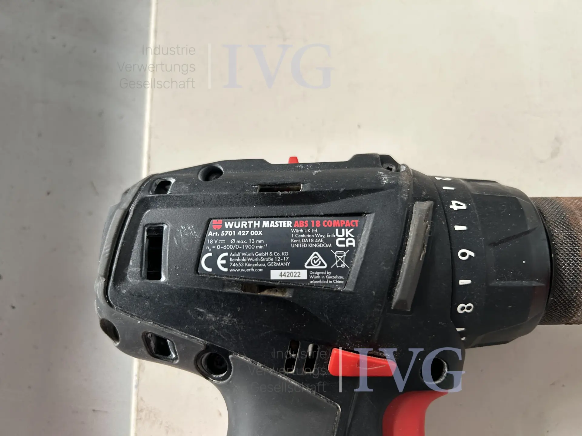 Akku-Schrauber WÜRTH ABS 18 COMPACT – foto 4 – kavel bij IVG, Kirchlengern
