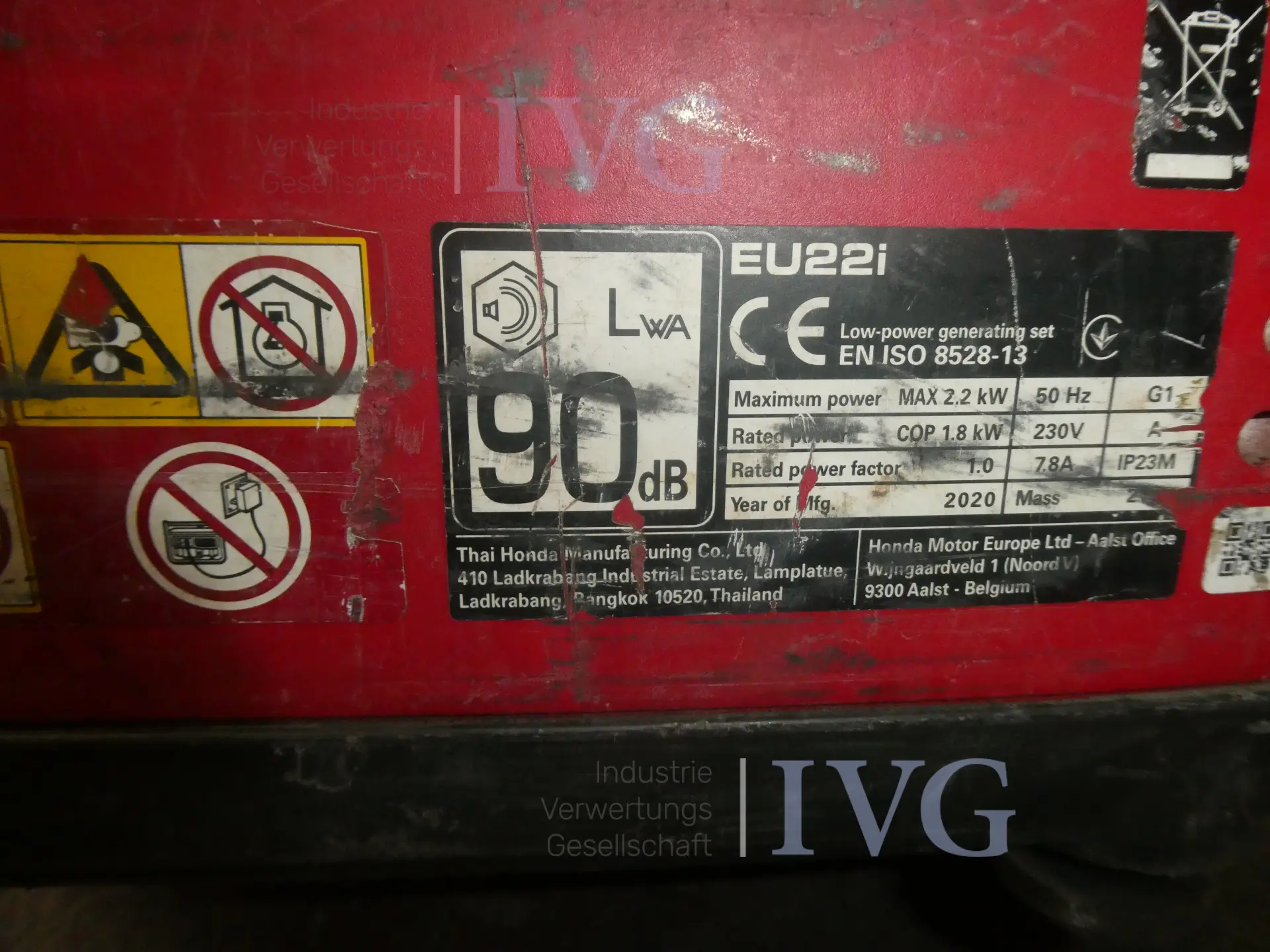 Stromerzeuger HONDA EU22i – foto 3 – kavel bij IVG, Oberhausen