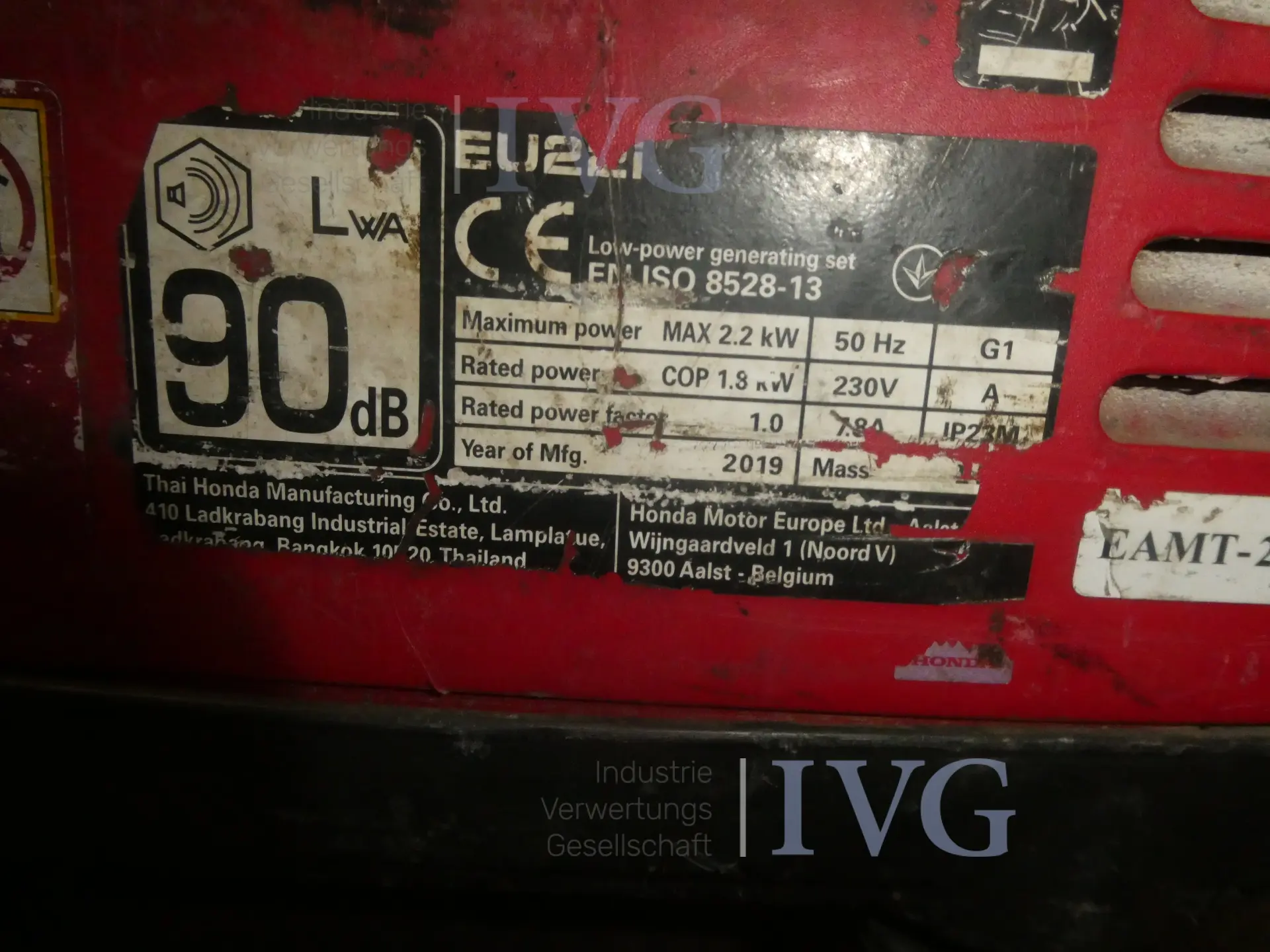 Stromerzeuger HONDA EU22i – foto 4 – kavel bij IVG, Oberhausen