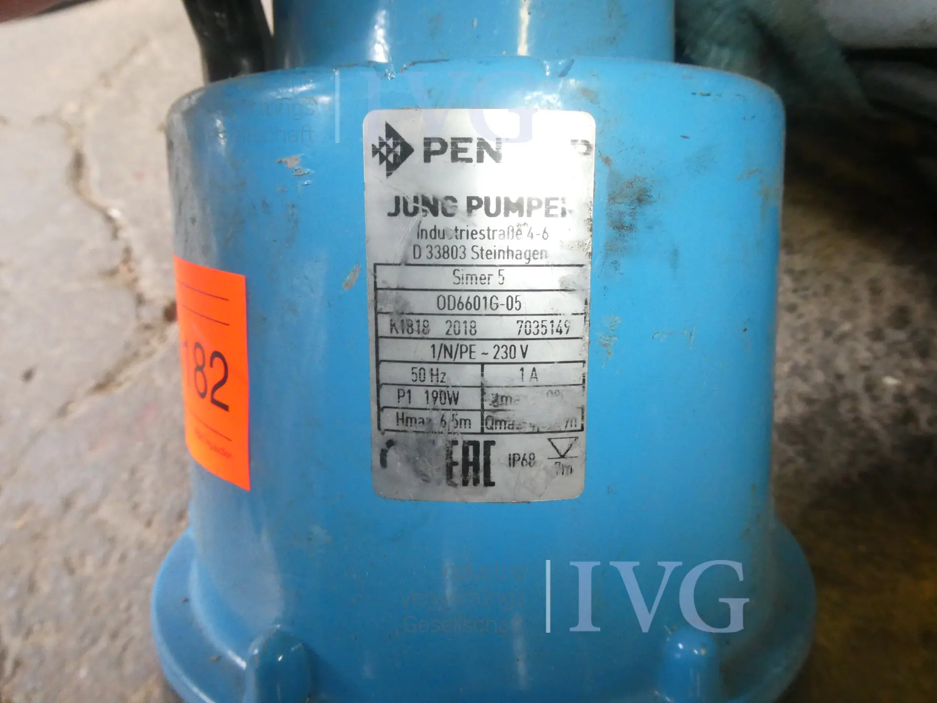 Dompelpomp PENTAIR Simer 5 – foto 2 – kavel bij IVG, Oberhausen