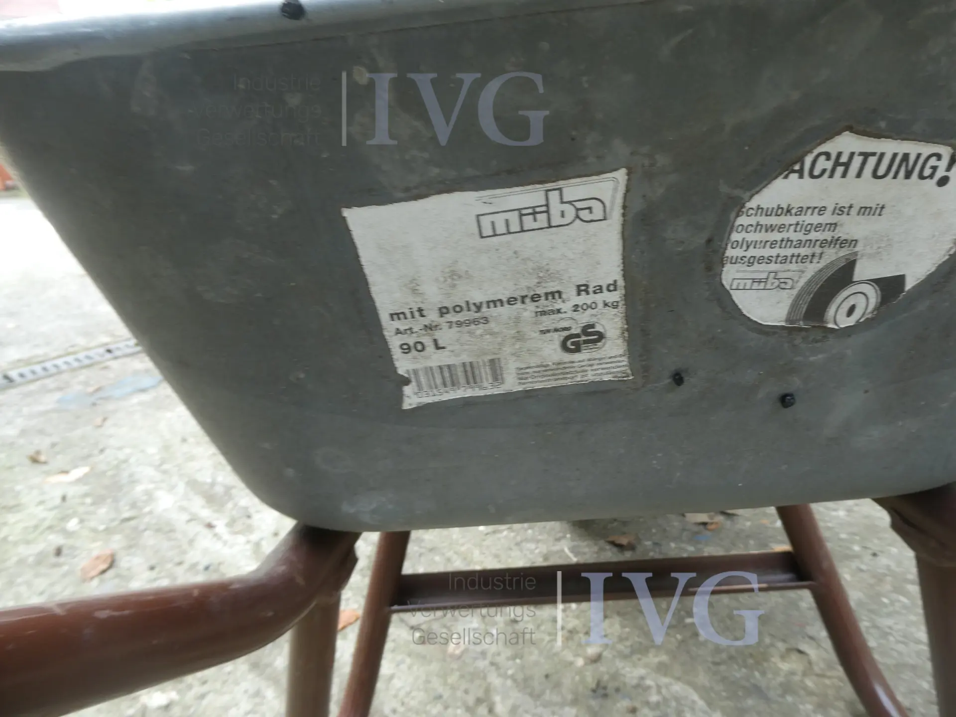 Kruiwagen MÜBA – foto 2 – kavel bij IVG, Oberhausen