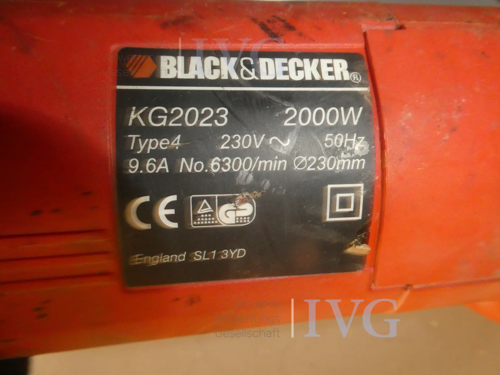 Haakse slijpmachine BLACK & DECKER KG2023 type 4 – foto 3 – kavel bij IVG, Oberhausen