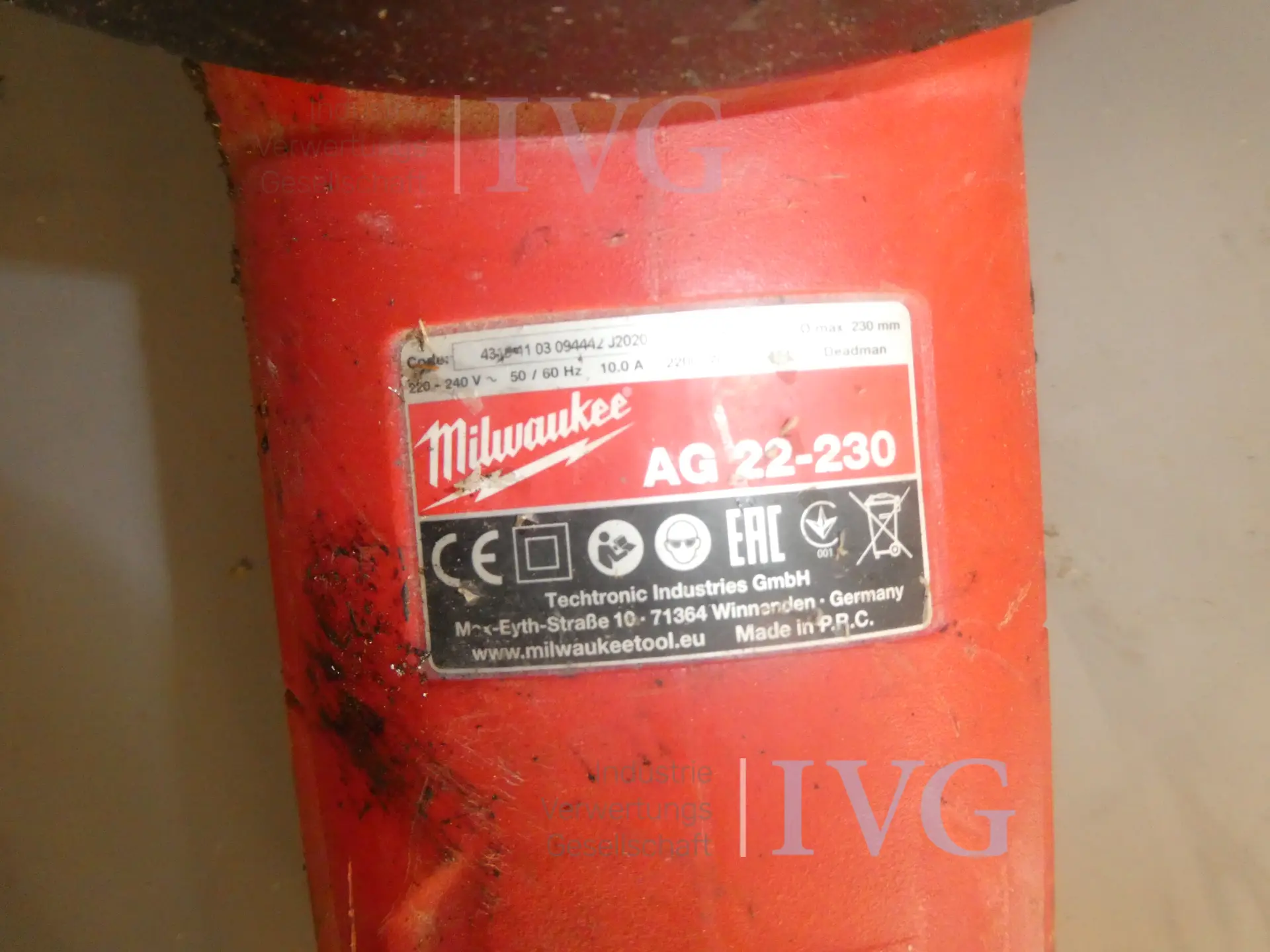 Haakse slijpmachine MILWAUKEE AG 22-230 – foto 3 – kavel bij IVG, Oberhausen