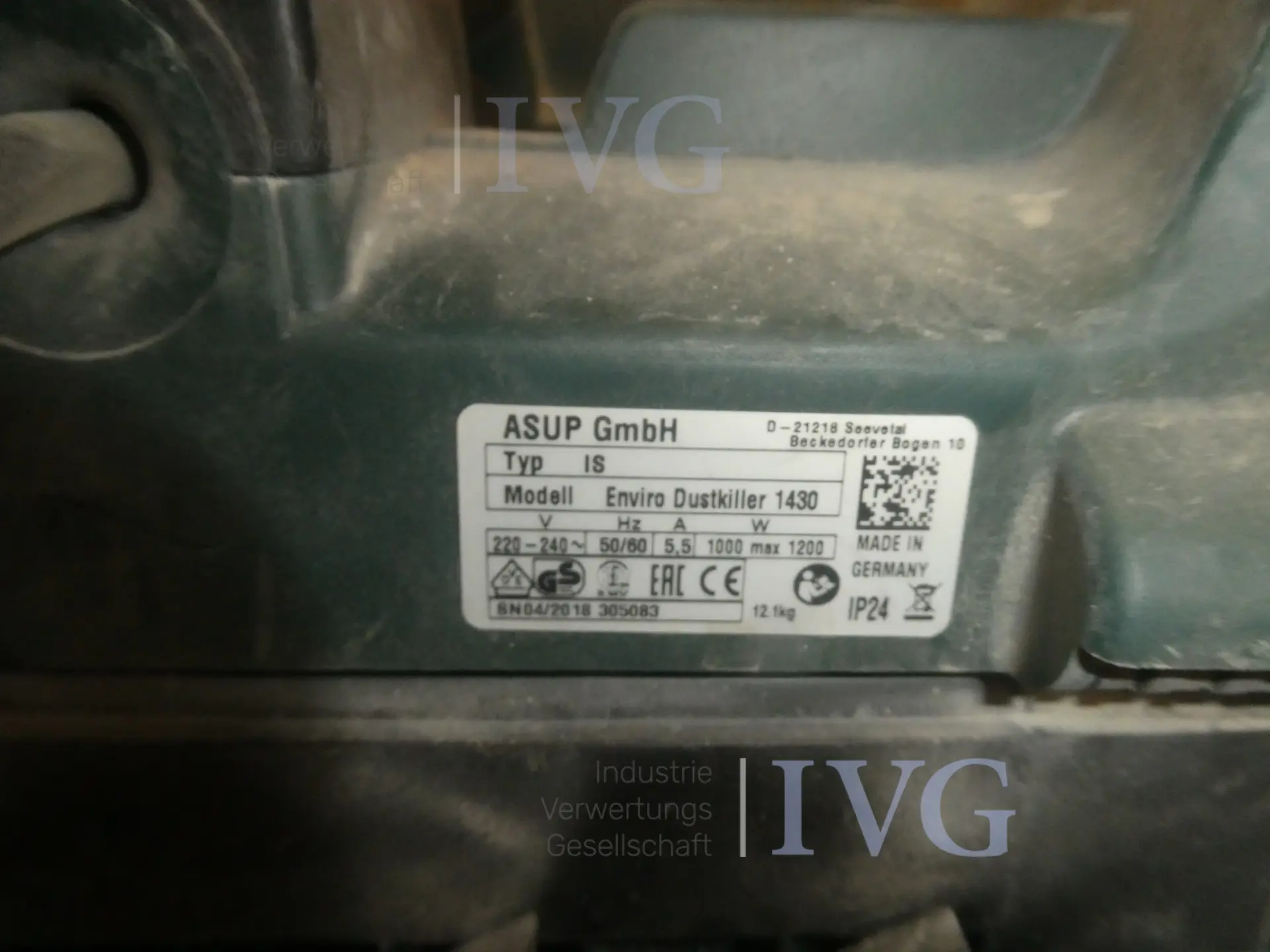 Industriële stofzuiger ASUP Enviro Dustkiller 1430 IS – foto 4 – kavel bij IVG, Oberhausen