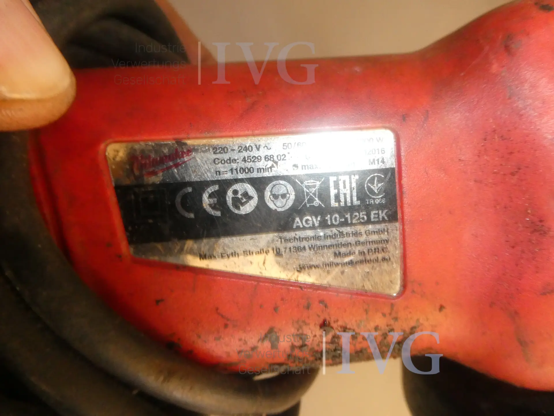 Winkelschleifer MILWAUKEE AGV 10-125 EK – foto 3 – kavel bij IVG, Oberhausen