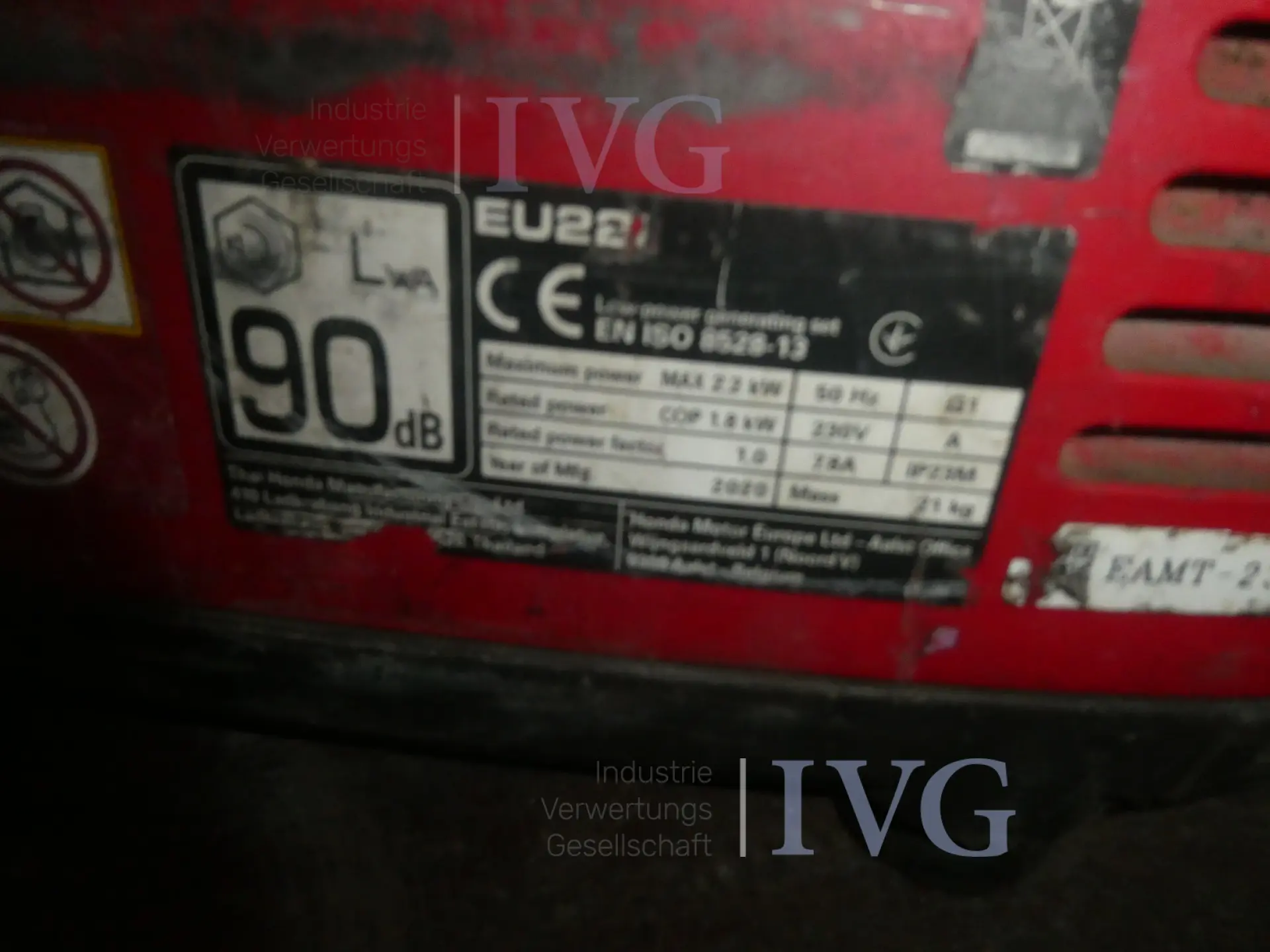 Stromerzeuger HONDA EU22i – foto 5 – kavel bij IVG, Oberhausen