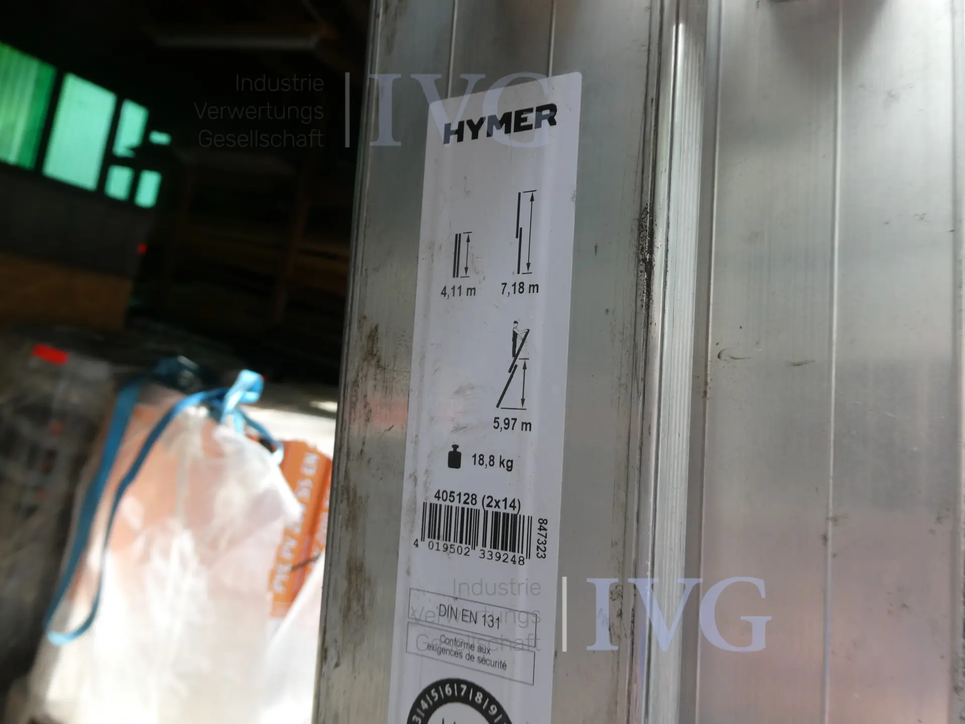 HYMER aluminium uitschuifbare ladder – foto 6 – kavel bij IVG, Oberhausen