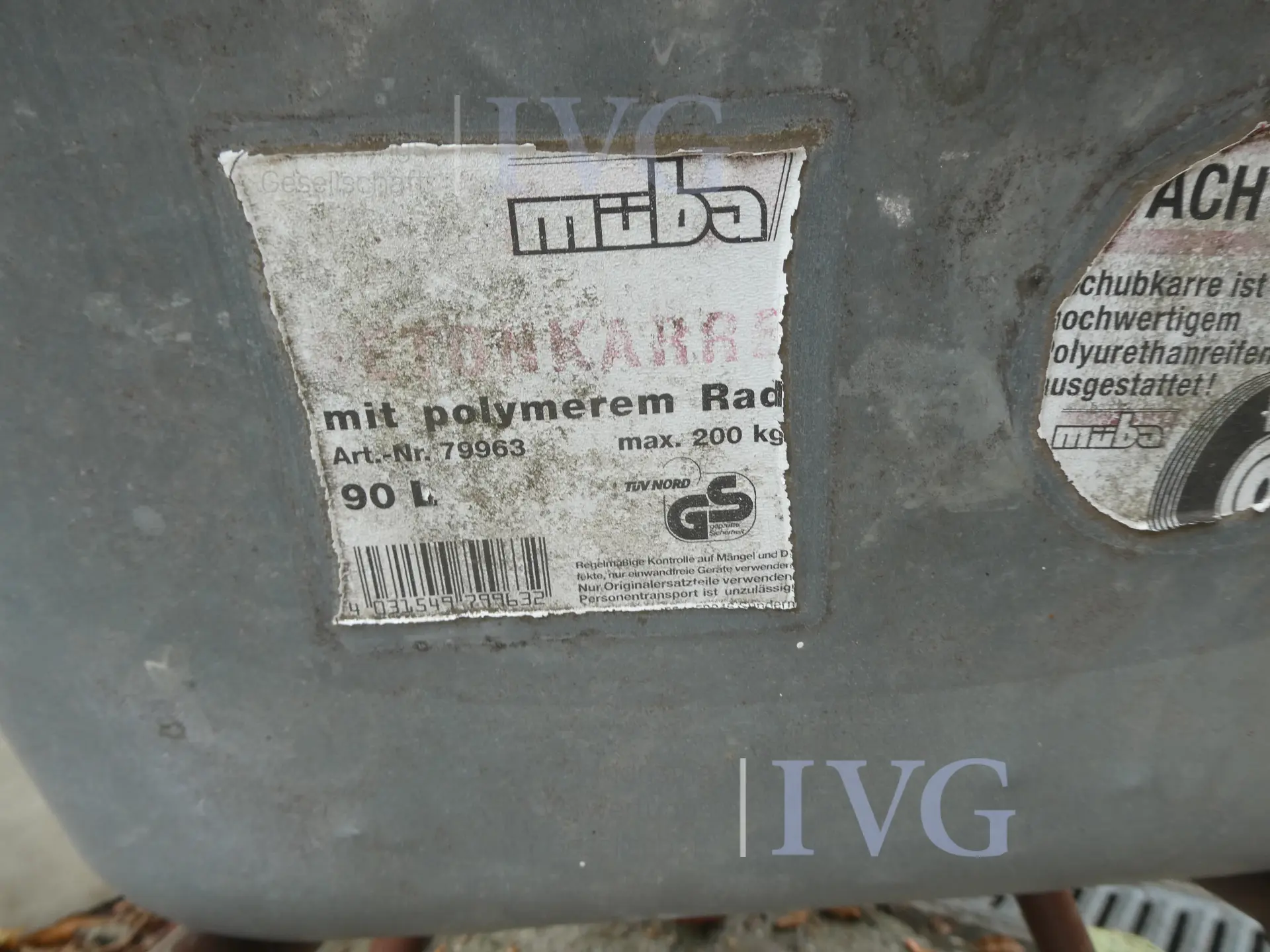 Kruiwagen MÜBA – foto 2 – kavel bij IVG, Oberhausen