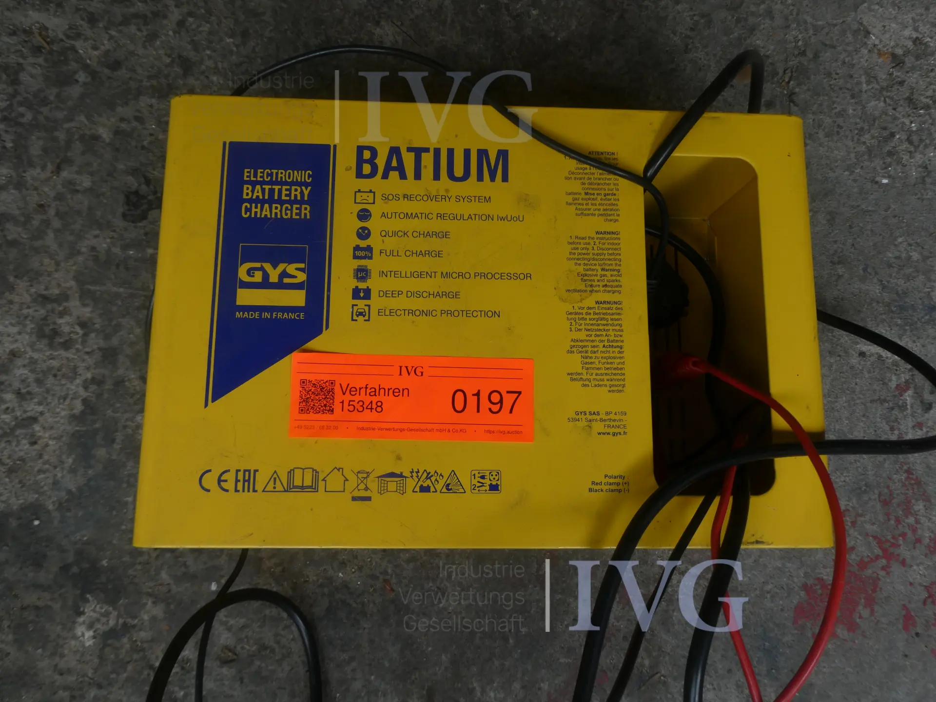 Acculader GYS Battium 15,24 – foto 2 – kavel bij IVG, Oberhausen