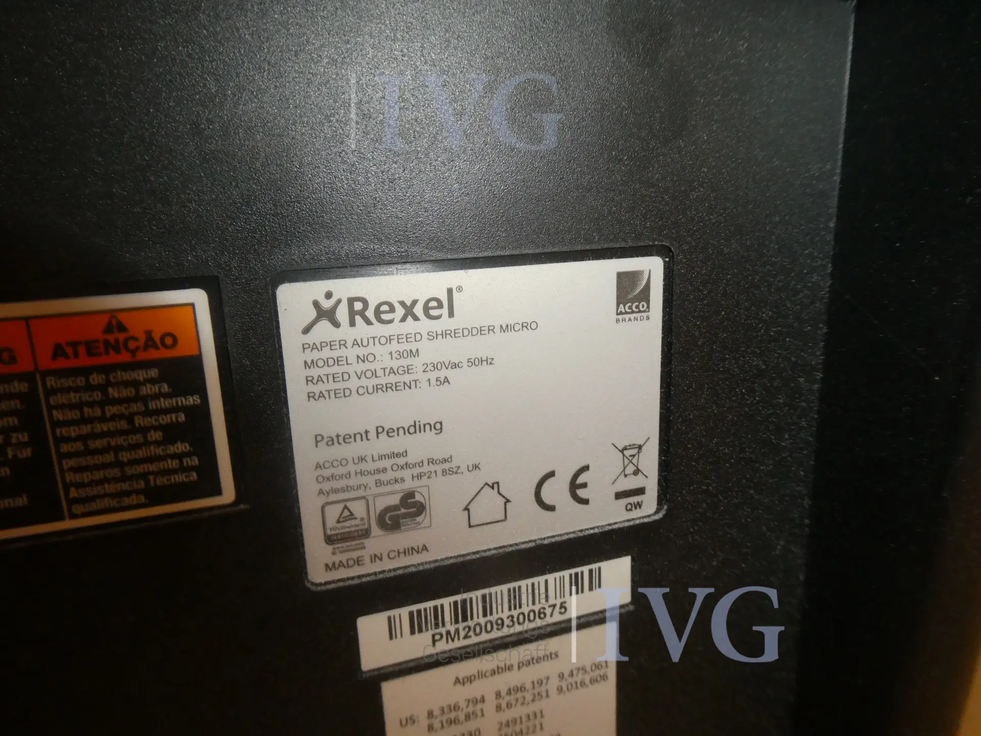 Papiervernietiger REXEL 130M – foto 3 – kavel bij IVG, Oberhausen