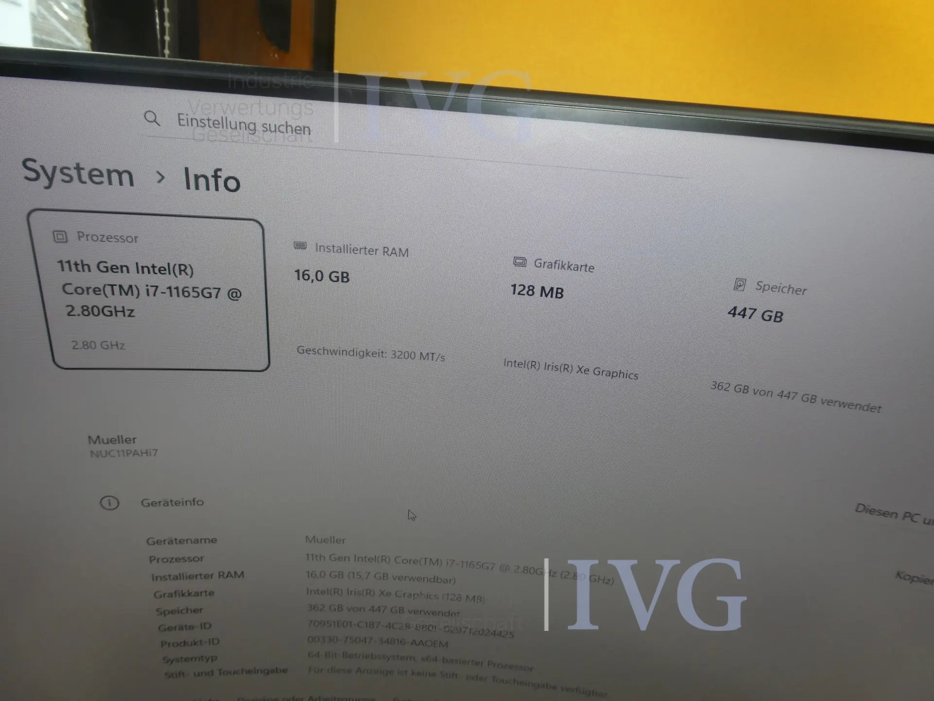Mini-PC INTEL NUC 11PAH – foto 5 – kavel bij IVG, Oberhausen