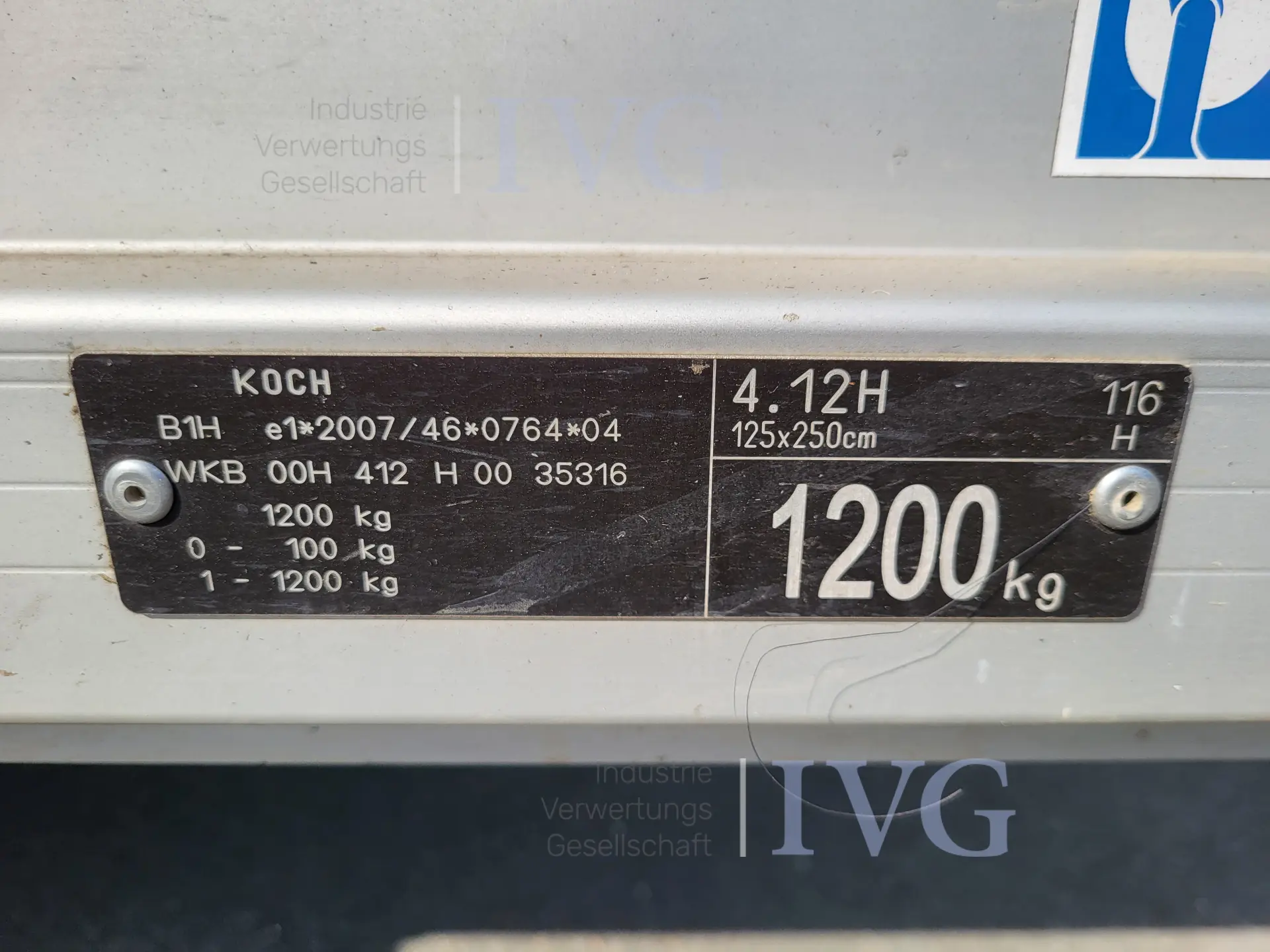 Aanhangwagen met centrale as KOCH 4.12H – foto 19 – kavel bij IVG, Oberhausen