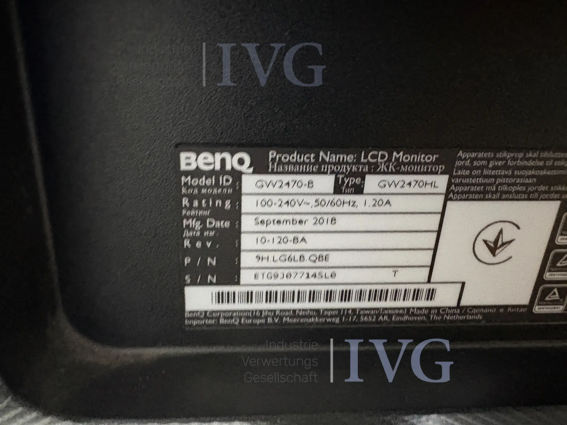 BENQ-flatscreen – foto 2 – kavel bij IVG, Cloppenburg