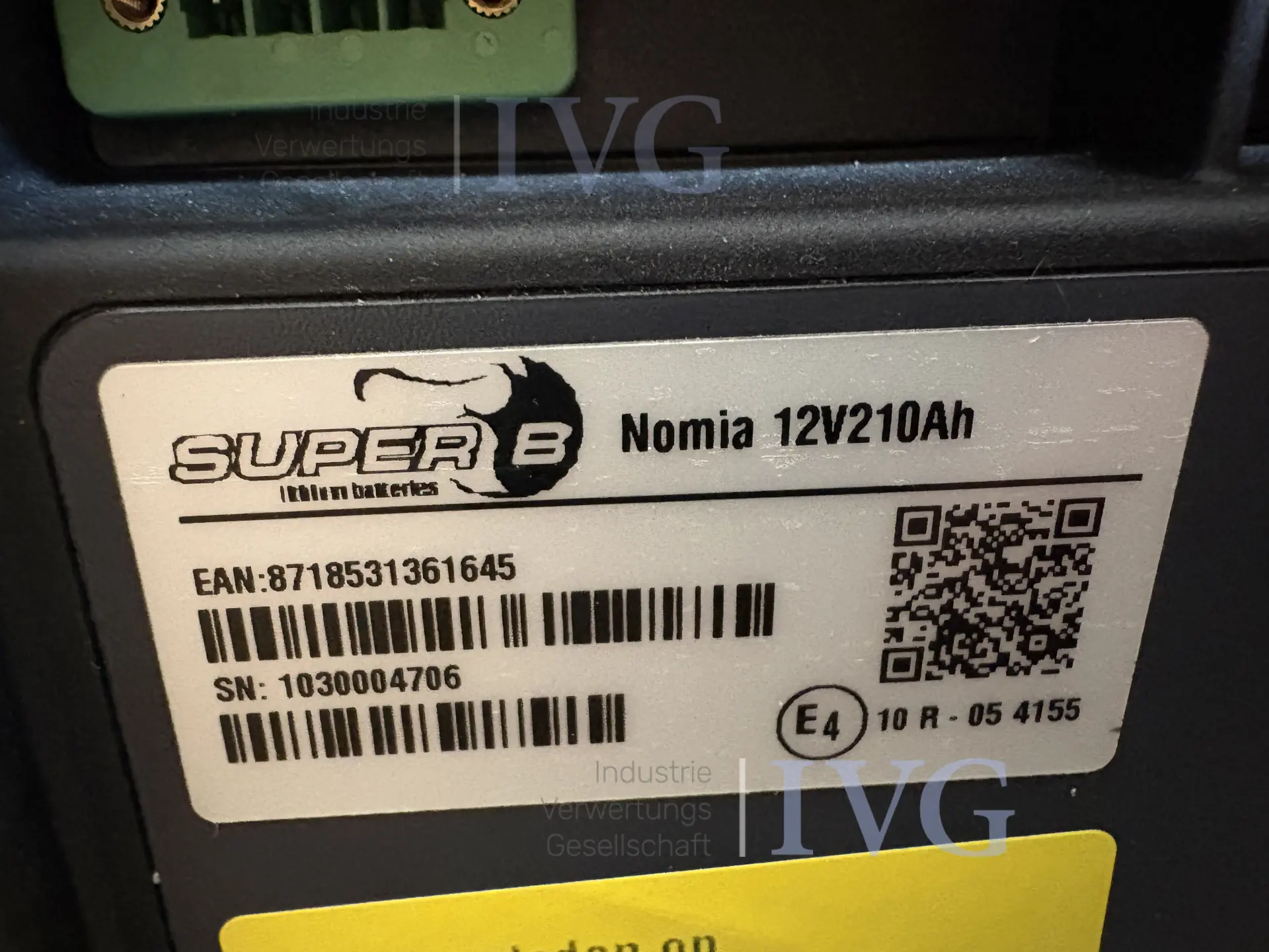 Lithium-Batterie SUPER B Nomia 12 V / 210 Ah – foto 3 – kavel bij IVG, Cloppenburg