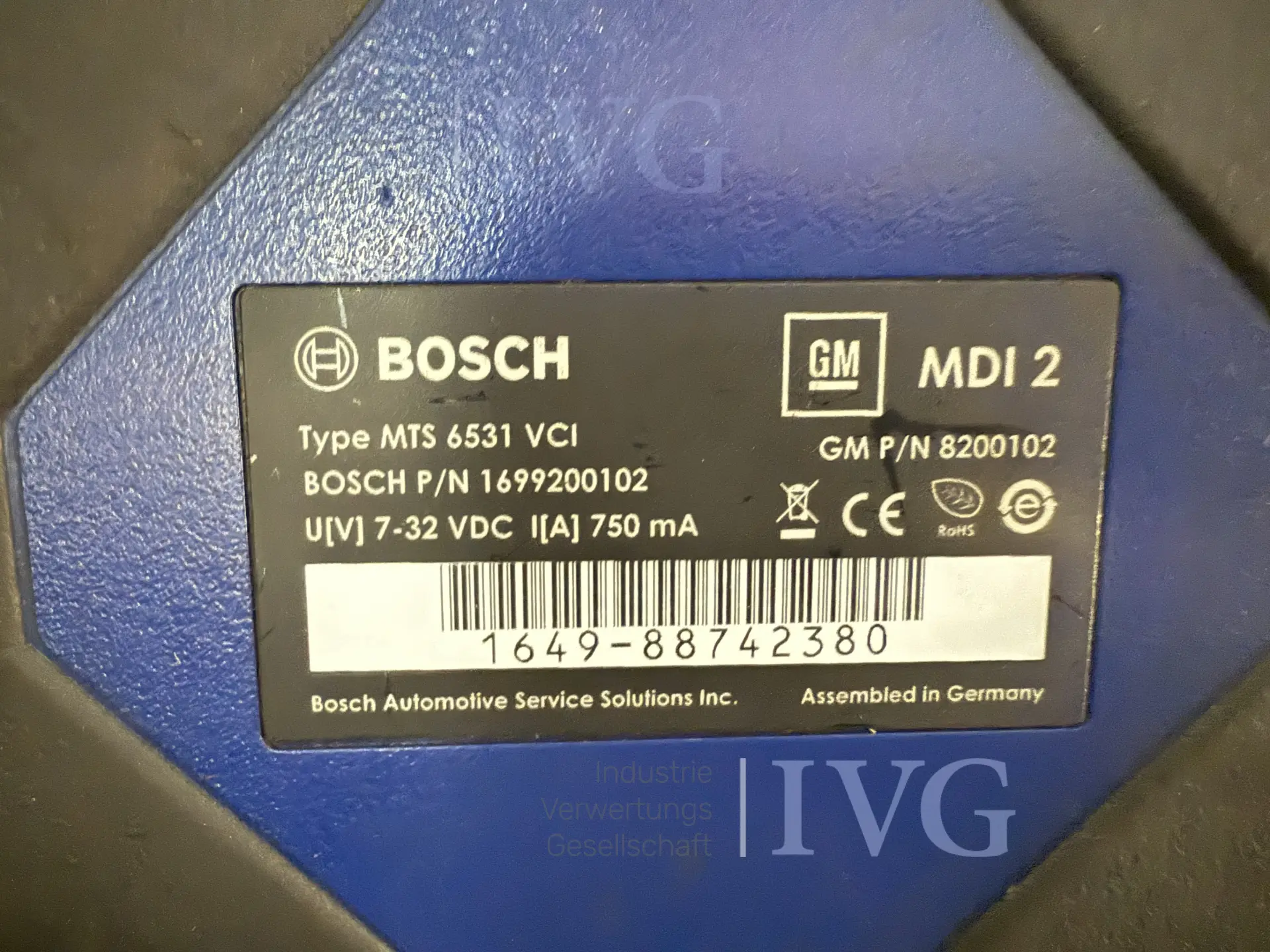 Diagnoseadapter BOSCH MTS 6531 VCI – foto 2 – kavel bij IVG, Wilhelmshaven