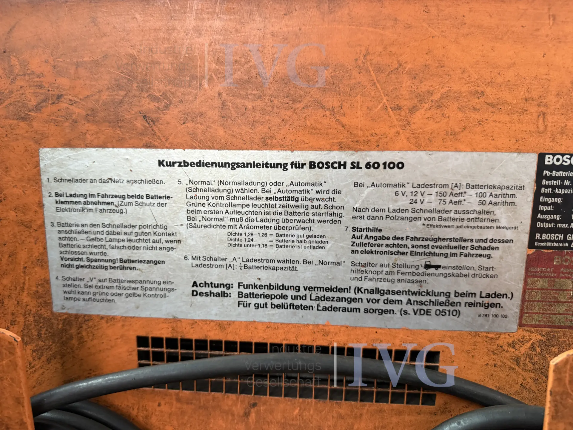 Sneloplader BOSCH SL 60100 – foto 6 – kavel bij IVG, Wilhelmshaven