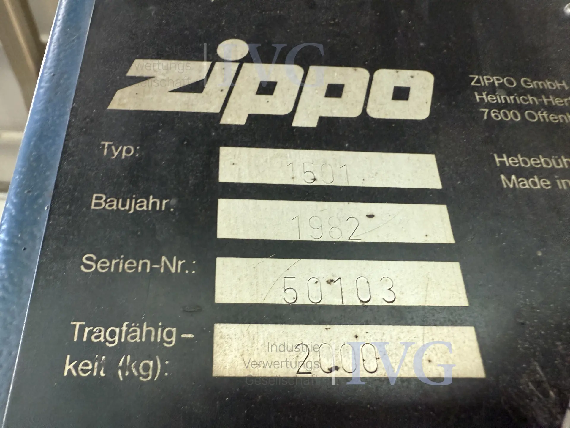 2-koloms hefbrug ZIPPO 1251 – foto 3 – kavel bij IVG, Wilhelmshaven