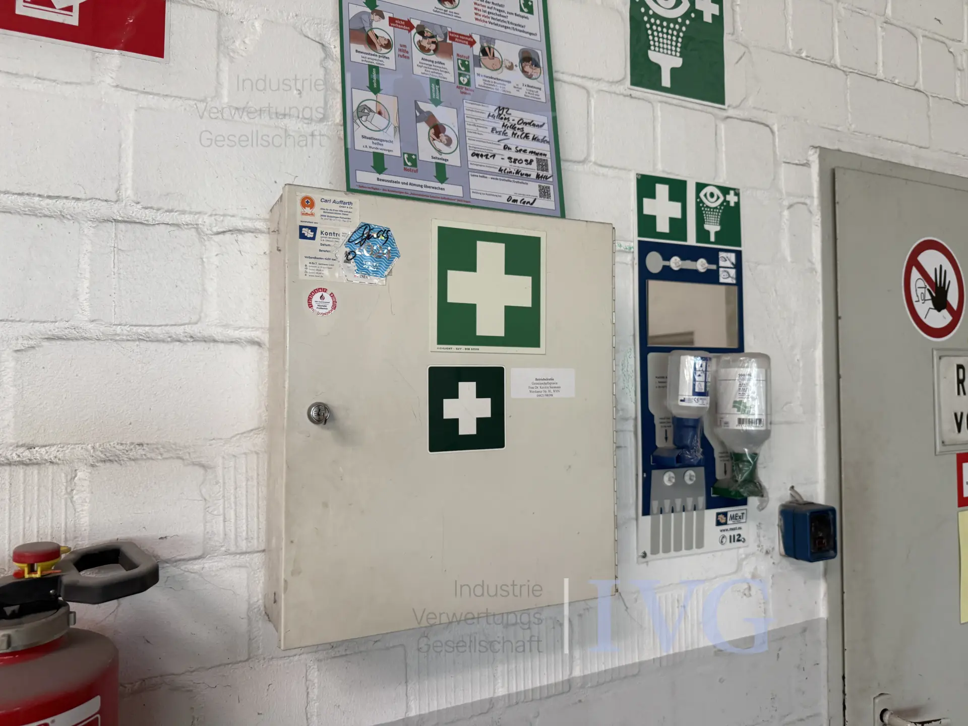 EHBO-kast MEXT – foto 2 – kavel bij IVG, Wilhelmshaven