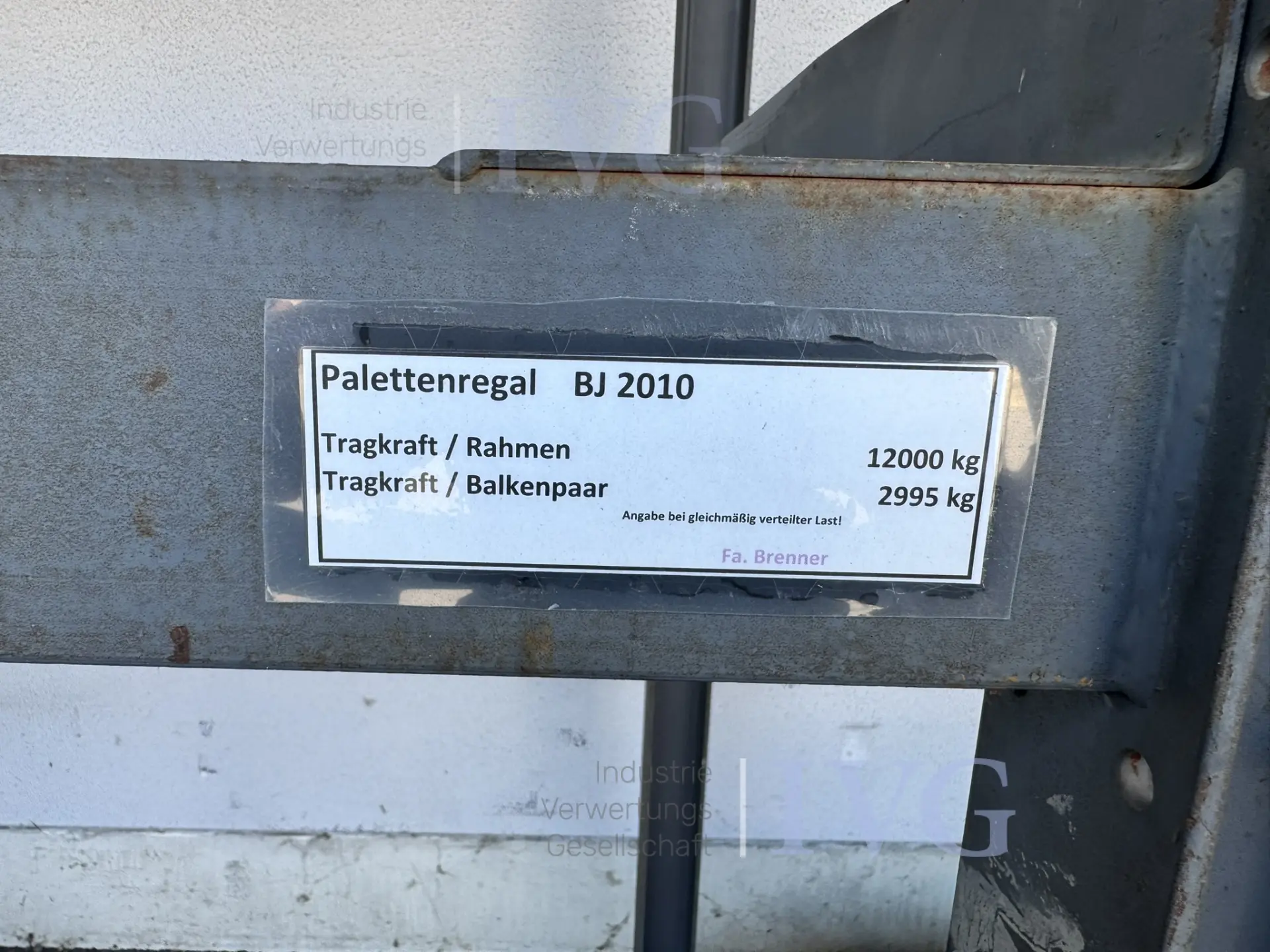 Stahl-Schwerlastregal ( EIGENBAU – foto 2 – kavel bij IVG, Gaimersheim