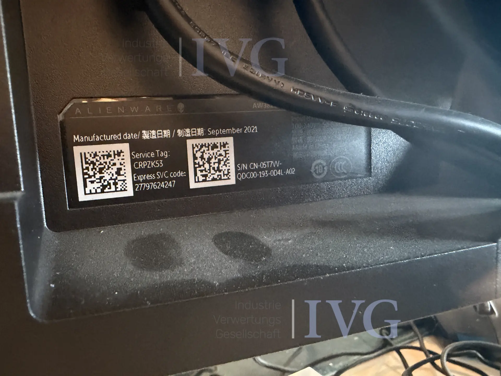 Flachbildschirm ALIENWARE CRPZK53 – foto 3 – kavel bij IVG, Bad Salzuflen