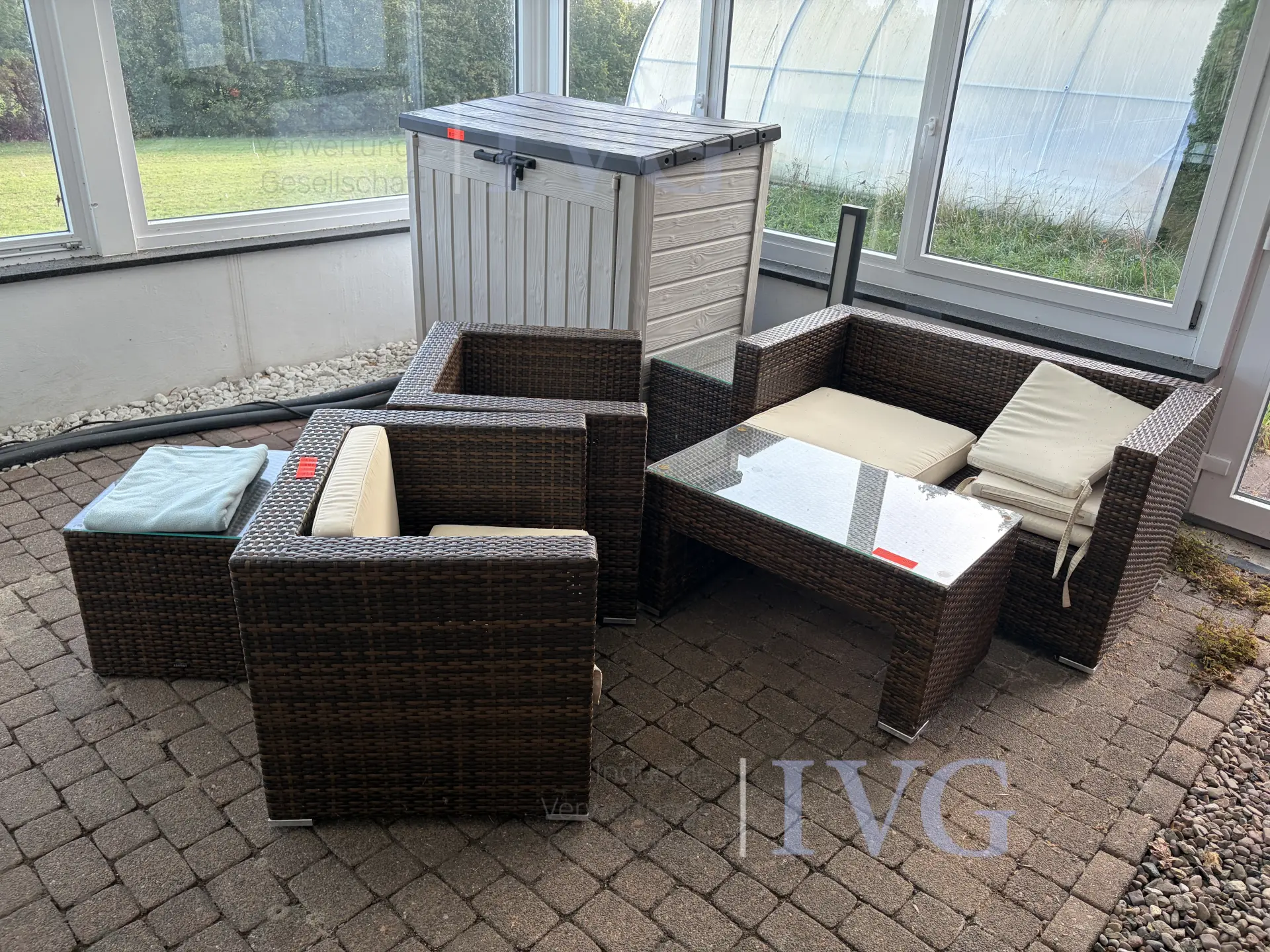 Posten Gartenmöbel (Rattanoptik) – foto 18 – kavel bij IVG, Bad Salzuflen