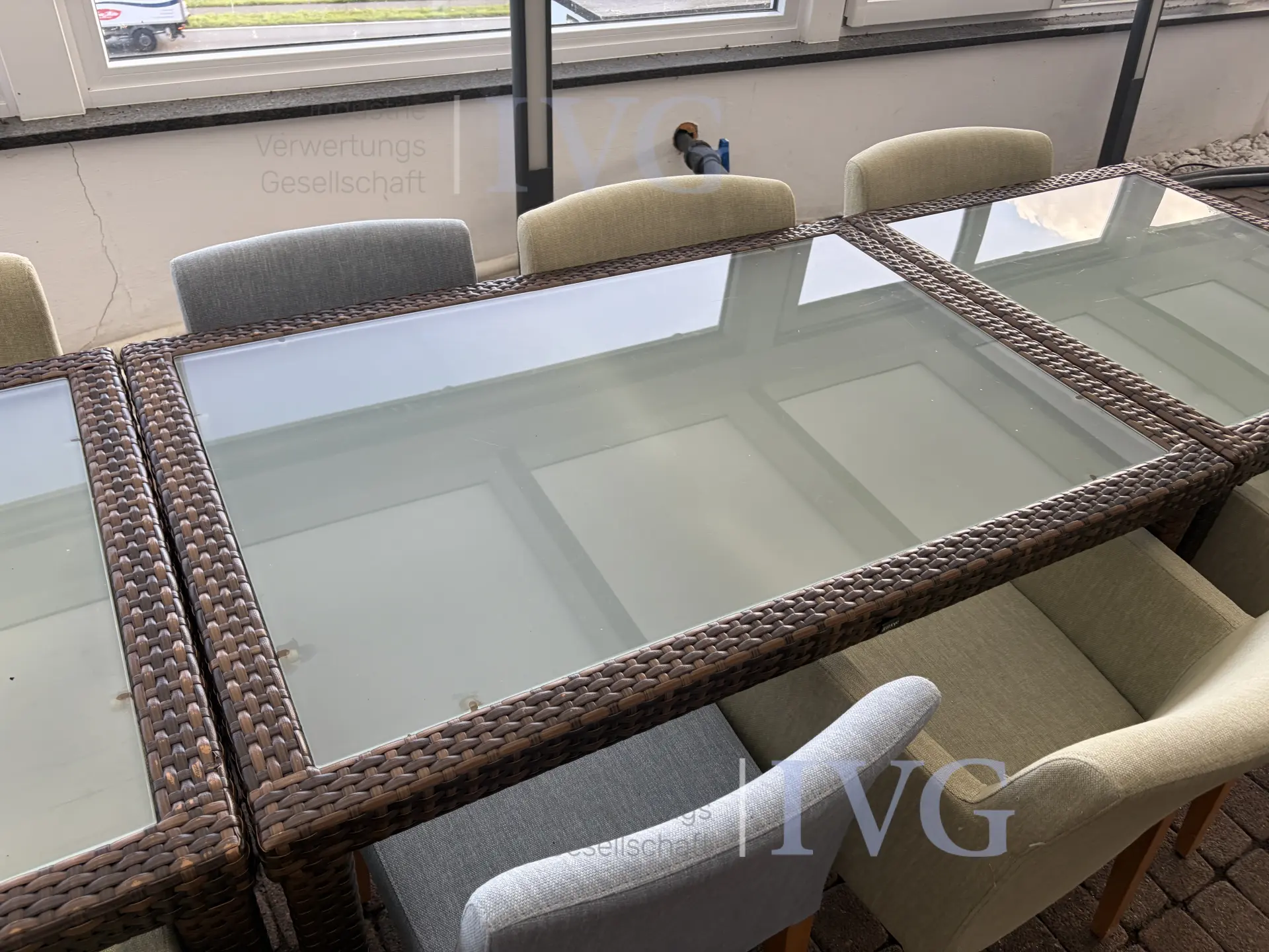 Posten Gartenmöbel (Rattanoptik) – foto 16 – kavel bij IVG, Bad Salzuflen
