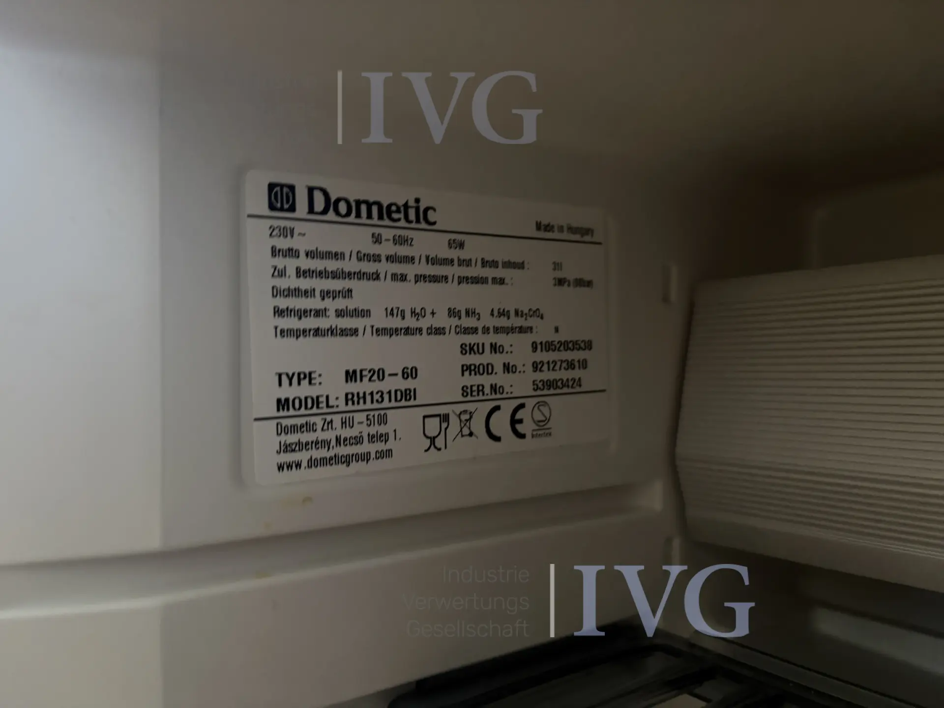 Kühlschrank DOMETIC MF20-60 – foto 7 – kavel bij IVG, Bad Salzuflen