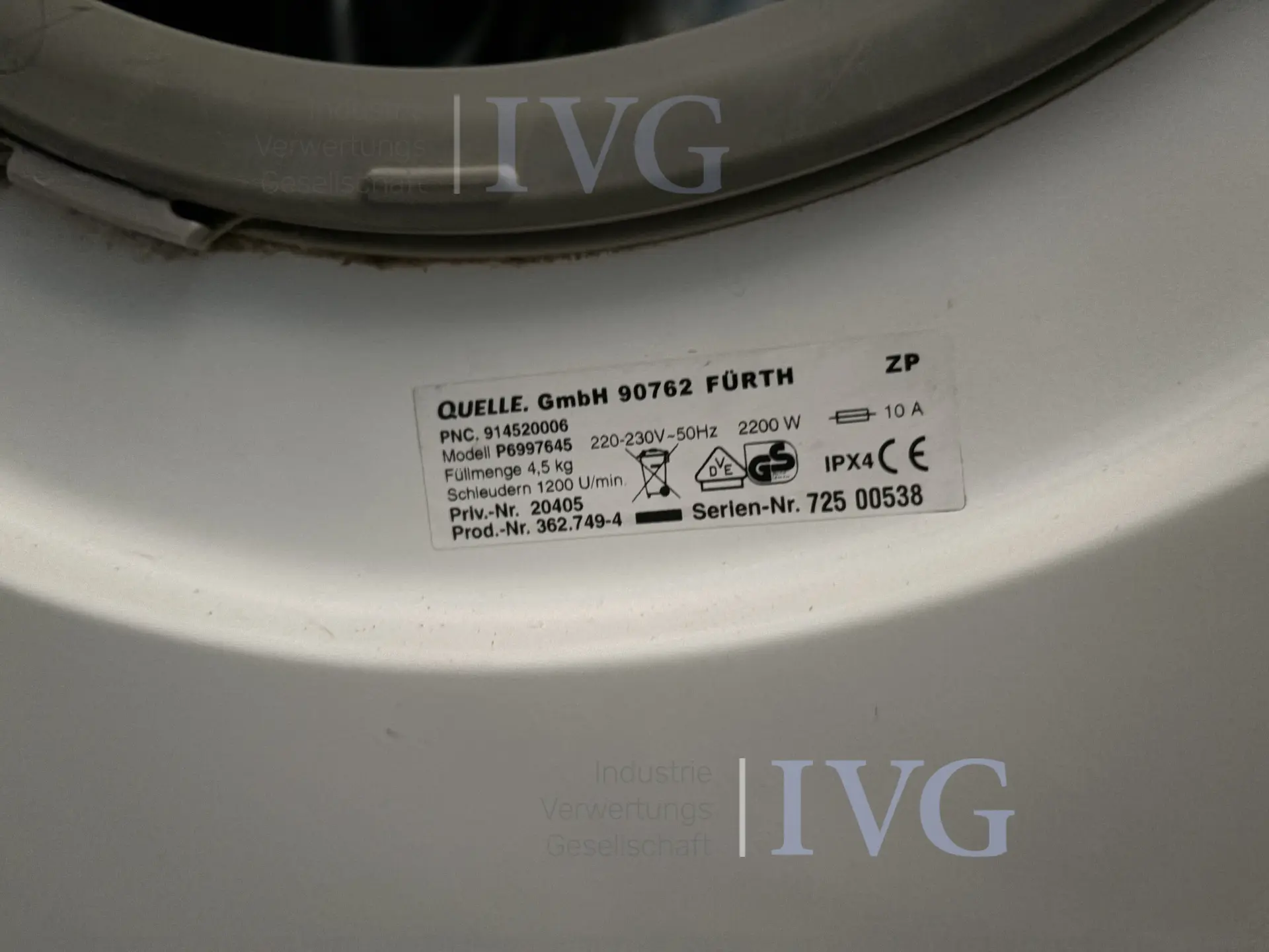 Waschmaschine PRIVILEG – foto 4 – kavel bij IVG, Bad Salzuflen