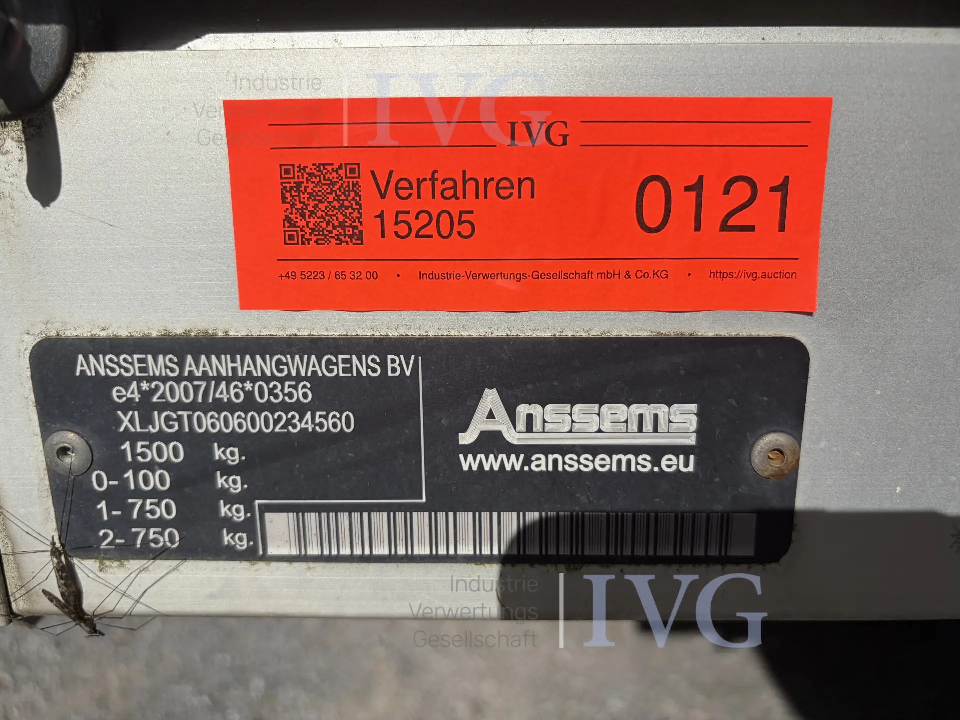 Anhänger DC Plattform ANSSEMS GTT A1 1500 – foto 10 – kavel bij IVG, Bad Salzuflen