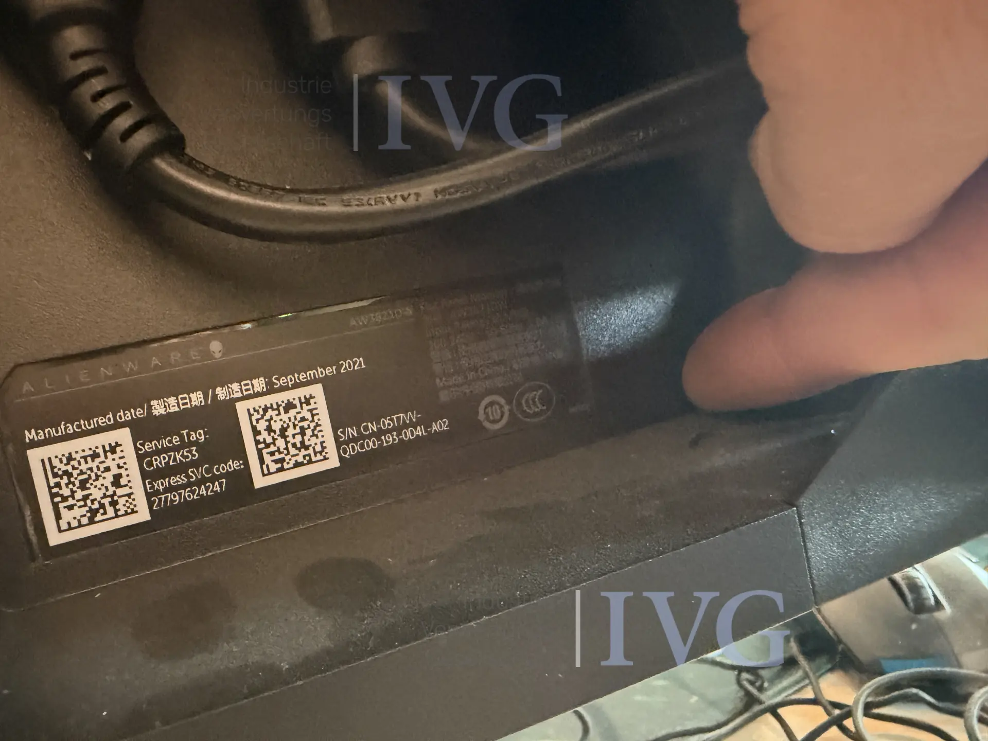 Flachbildschirm ALIENWARE CRPZK53 – foto 4 – kavel bij IVG, Bad Salzuflen