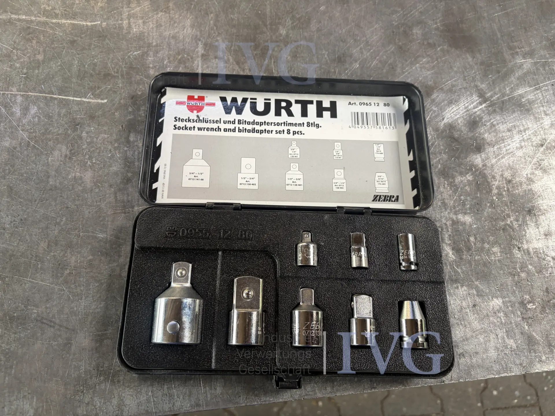 Steckschlüsseladapter-Sortiment WÜRTH 8-teilig – foto 2 – kavel bij IVG, Gütersloh