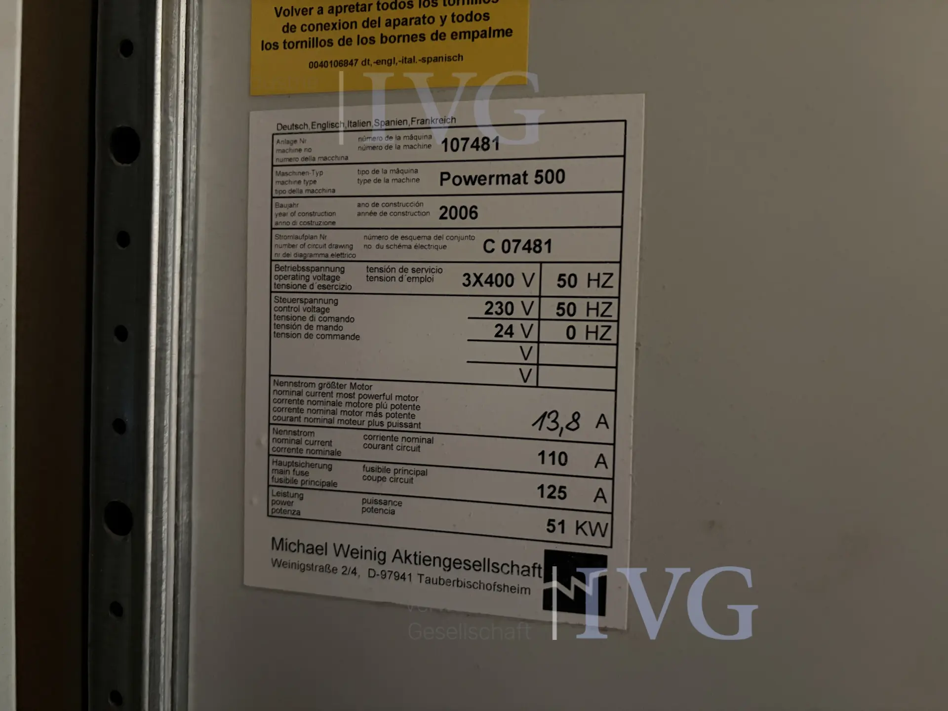 4-Seiten-Hobel WEINIG Powermat 500 – foto 18 – kavel bij IVG, Nordhorn