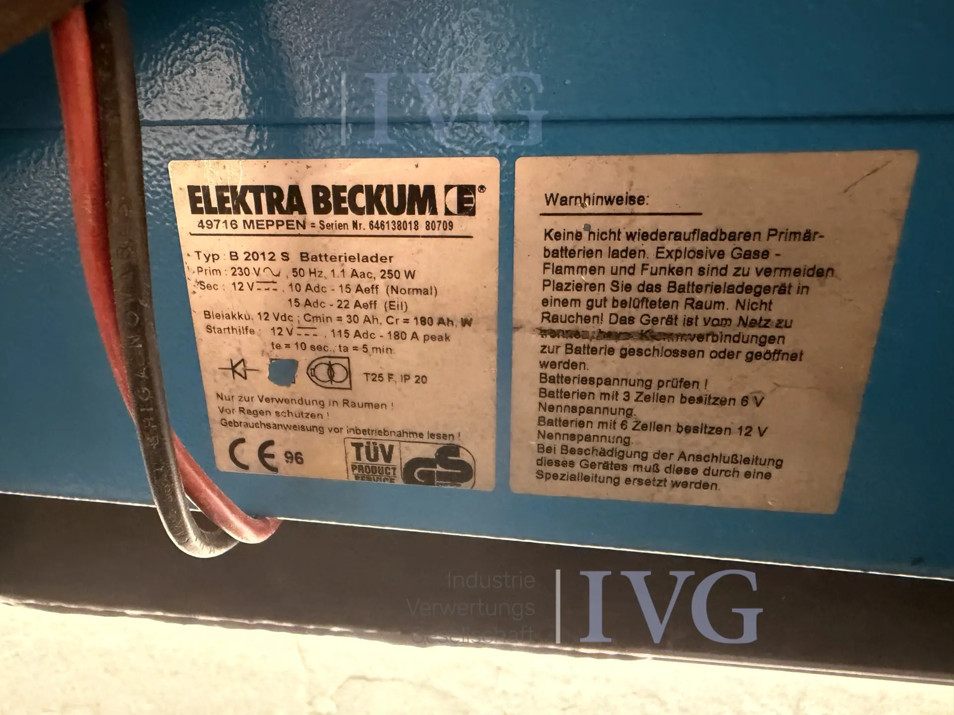 Batterieladegerät ELEKTRA BECKUM Starthilfe/Powerboost 180 A – foto 4 – kavel bij IVG, Nordhorn