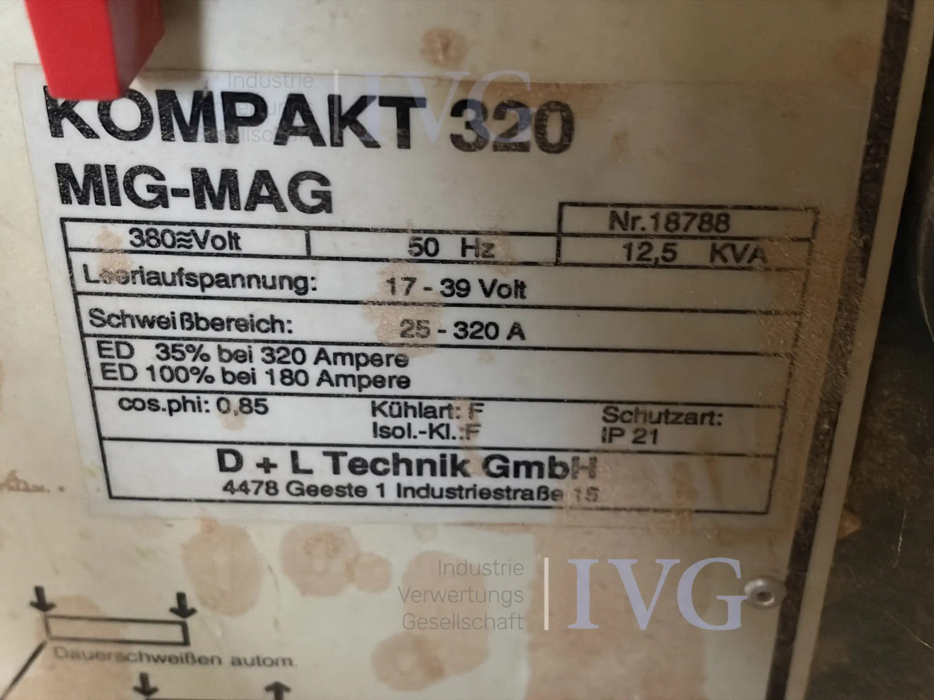 Schutzgas-Schweißgerät D+L TECHNIK Kompakt 320 – foto 5 – kavel bij IVG, Nordhorn