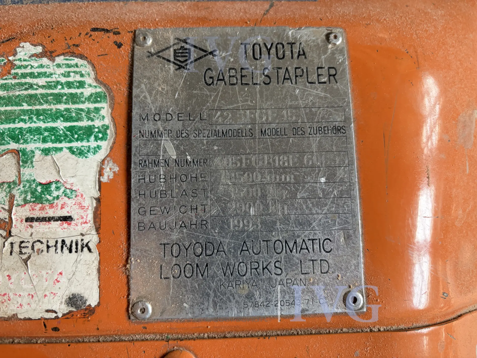 Treibgas-Gabelstapler TOYOTA 425FGF 15 – foto 6 – kavel bij IVG, Nordhorn