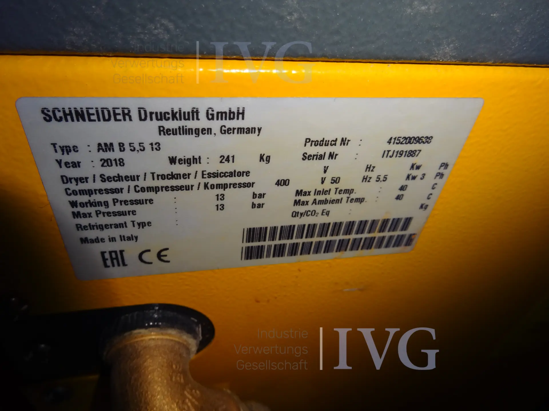 Compressorinstallatie SCHNEIDER AirMaster AM B 5,5 13 – foto 11 – kavel bij IVG, Seulingen
