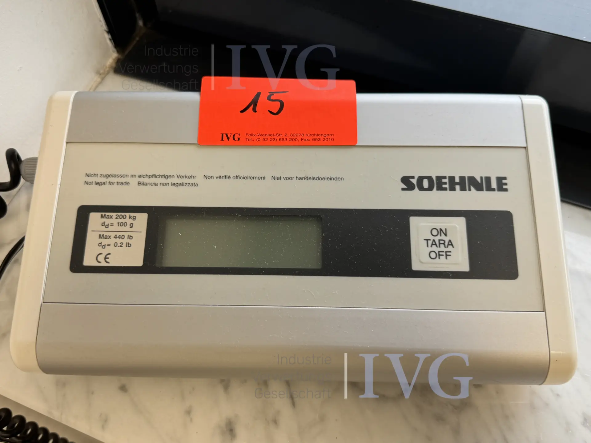 digitale personenweegschaal SOEHNLE – foto 2 – kavel bij IVG, Düsseldorf