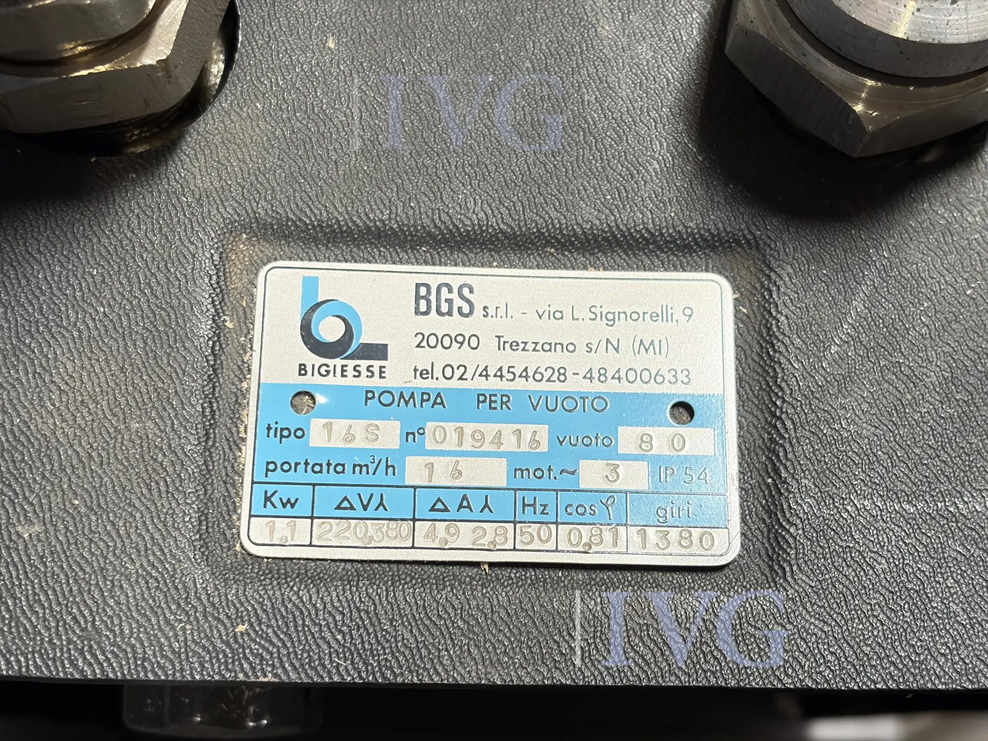 Vakuumpumpe BGS 16S – foto 5 – kavel bij IVG, Salzkotten-Mantinghausen