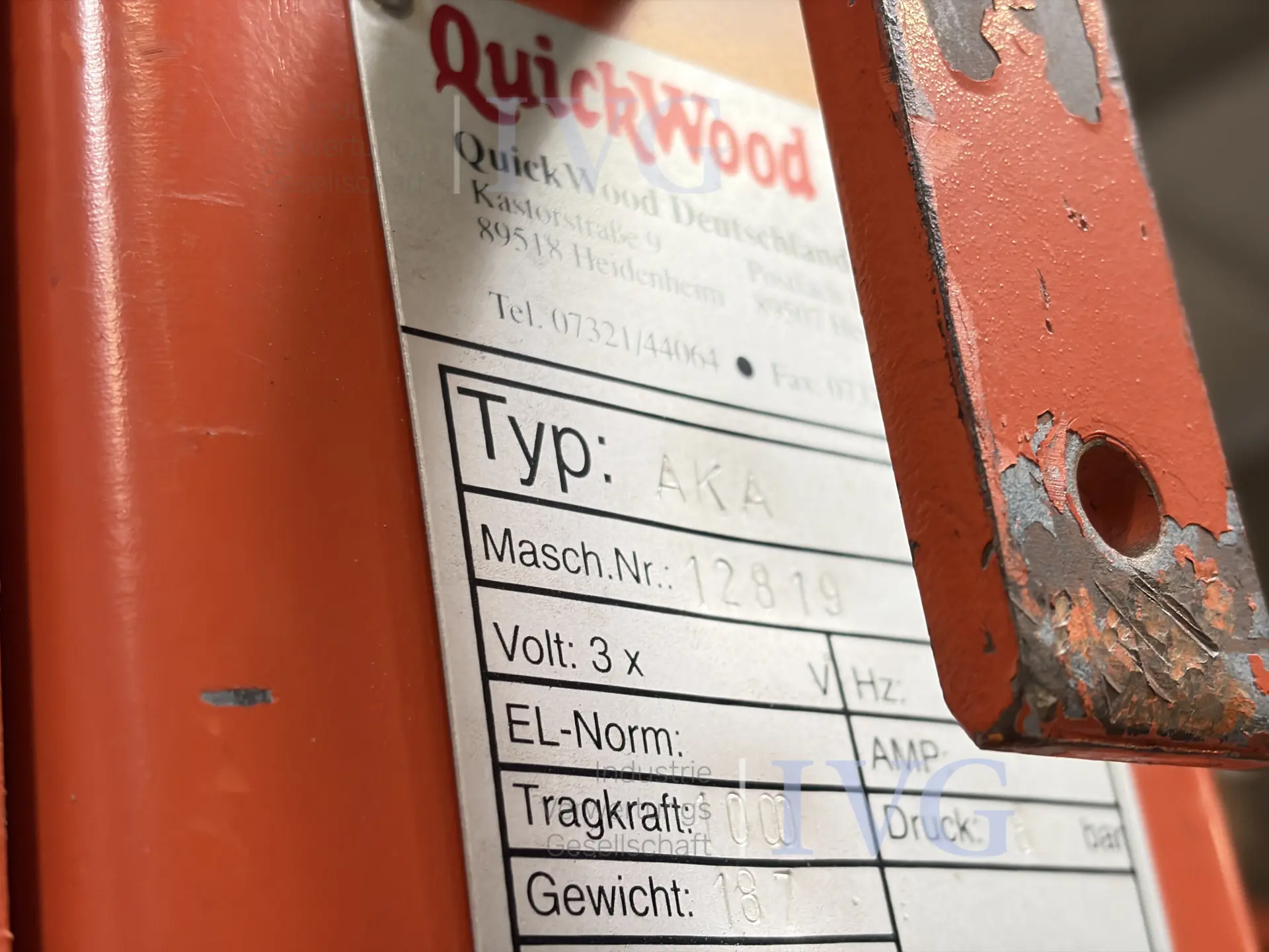 Hochhubwagen QUICK WOOD AKA – foto 9 – kavel bij IVG, Salzkotten-Mantinghausen